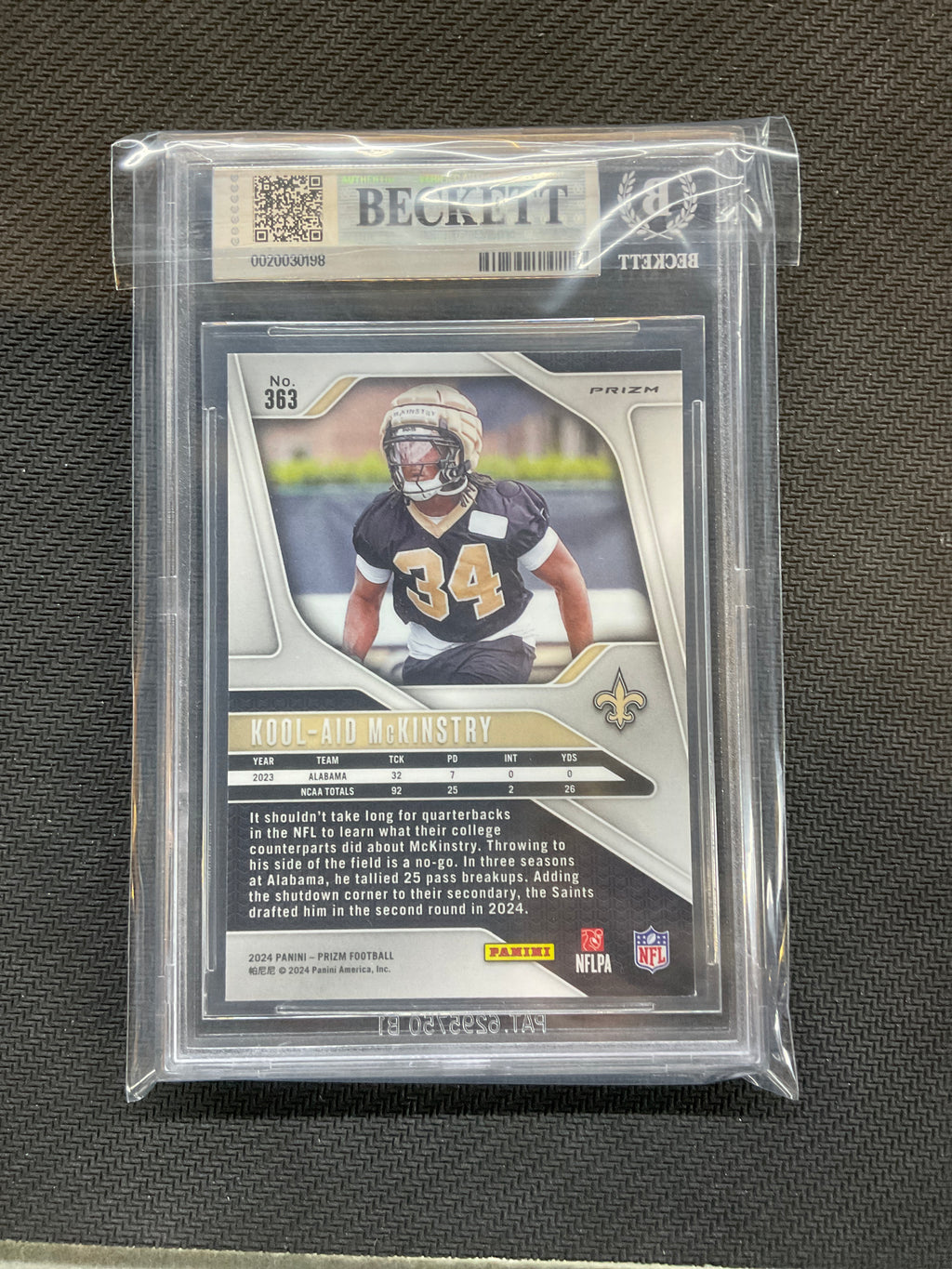 2024 Prizm Kool-Aid Mckinstry Red White Blue BGS 9