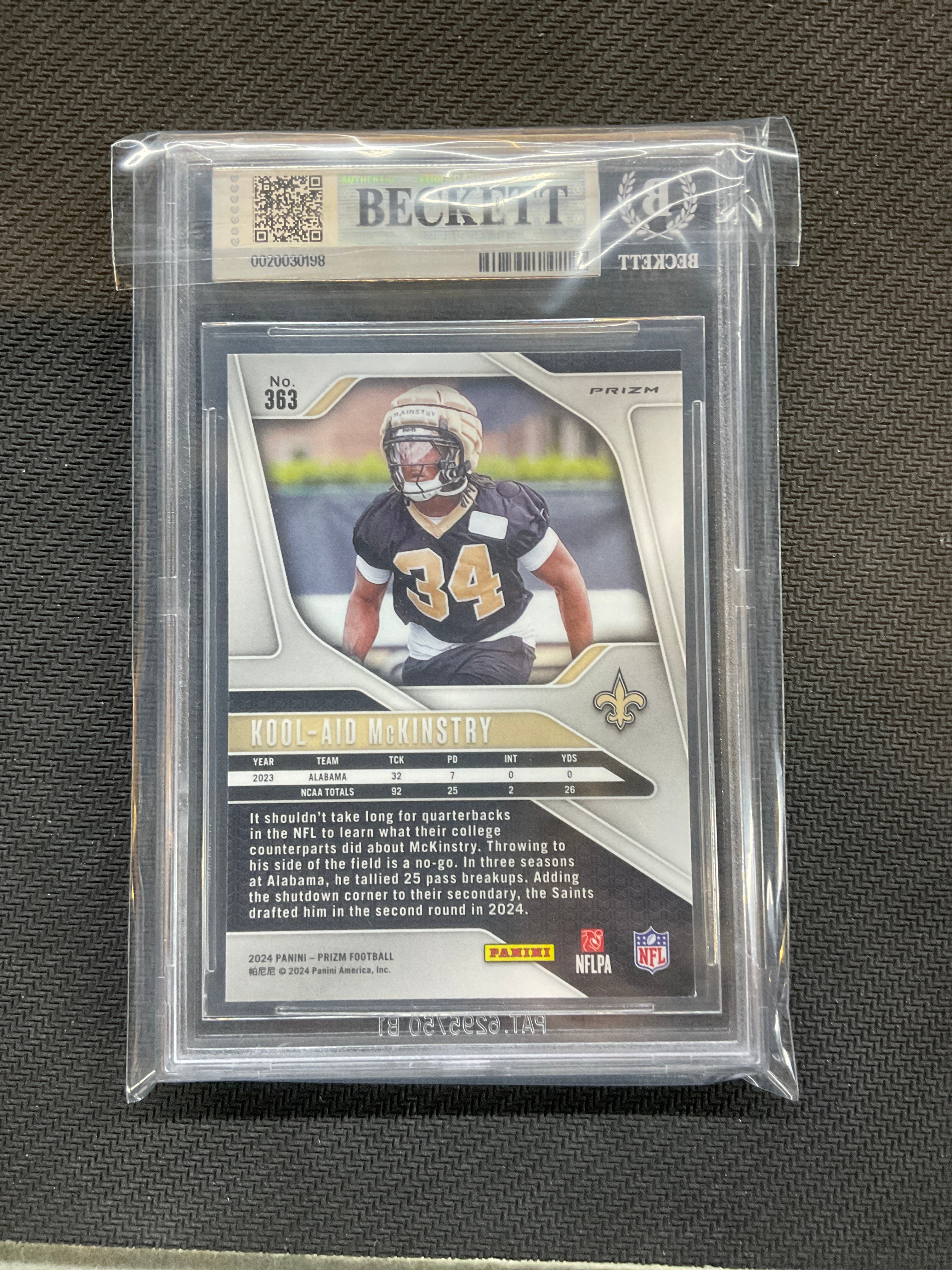 2024 Prizm Kool-Aid Mckinstry Red White Blue BGS 9