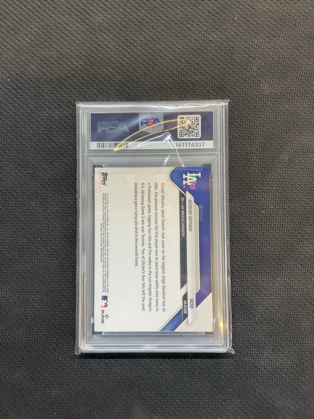 2025 Topps Now Shohei Ohtani #906 PSA 9 337 Dodgers