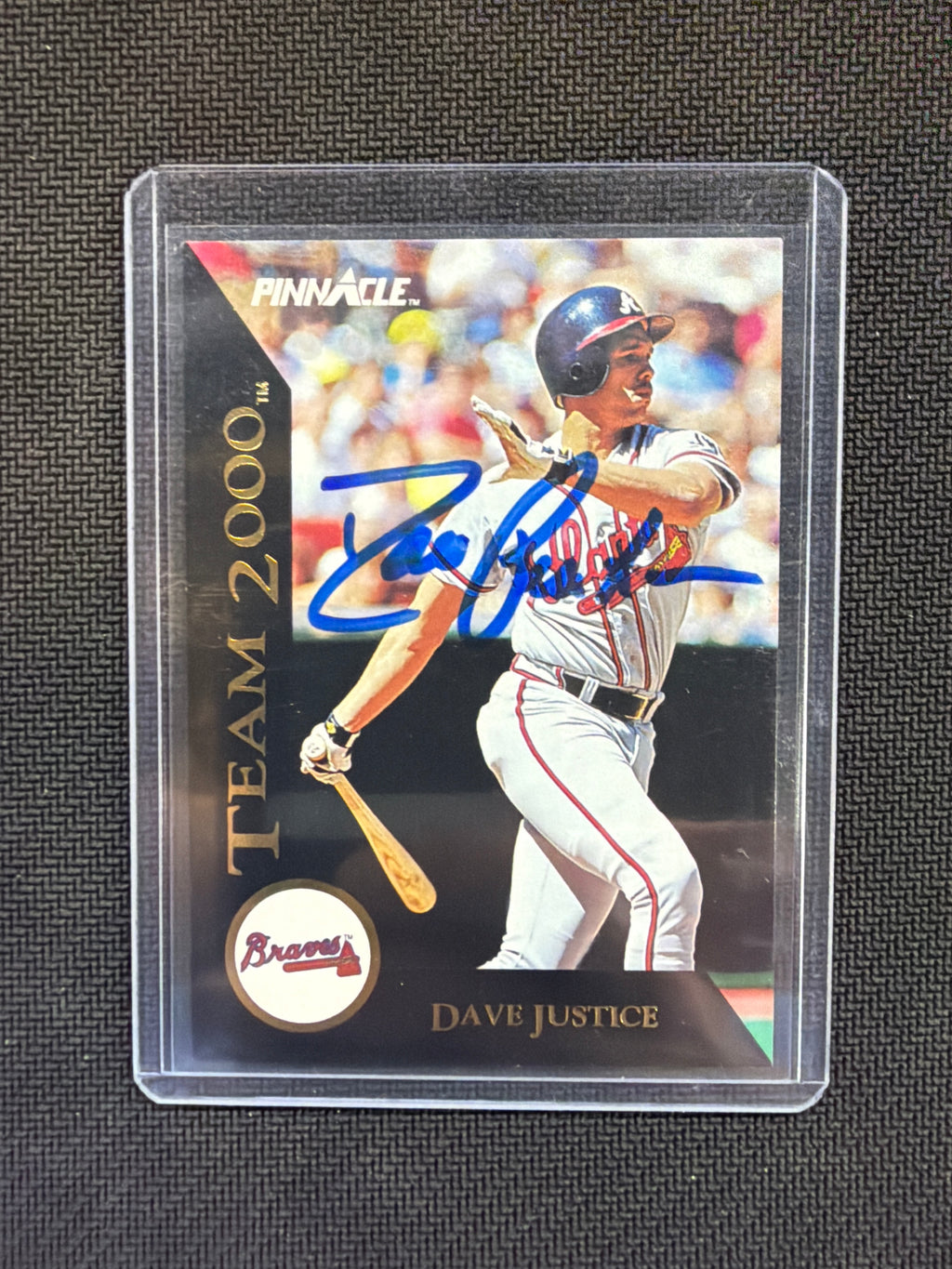 1992 Score Pinnacle Dave Justice Auto Braves