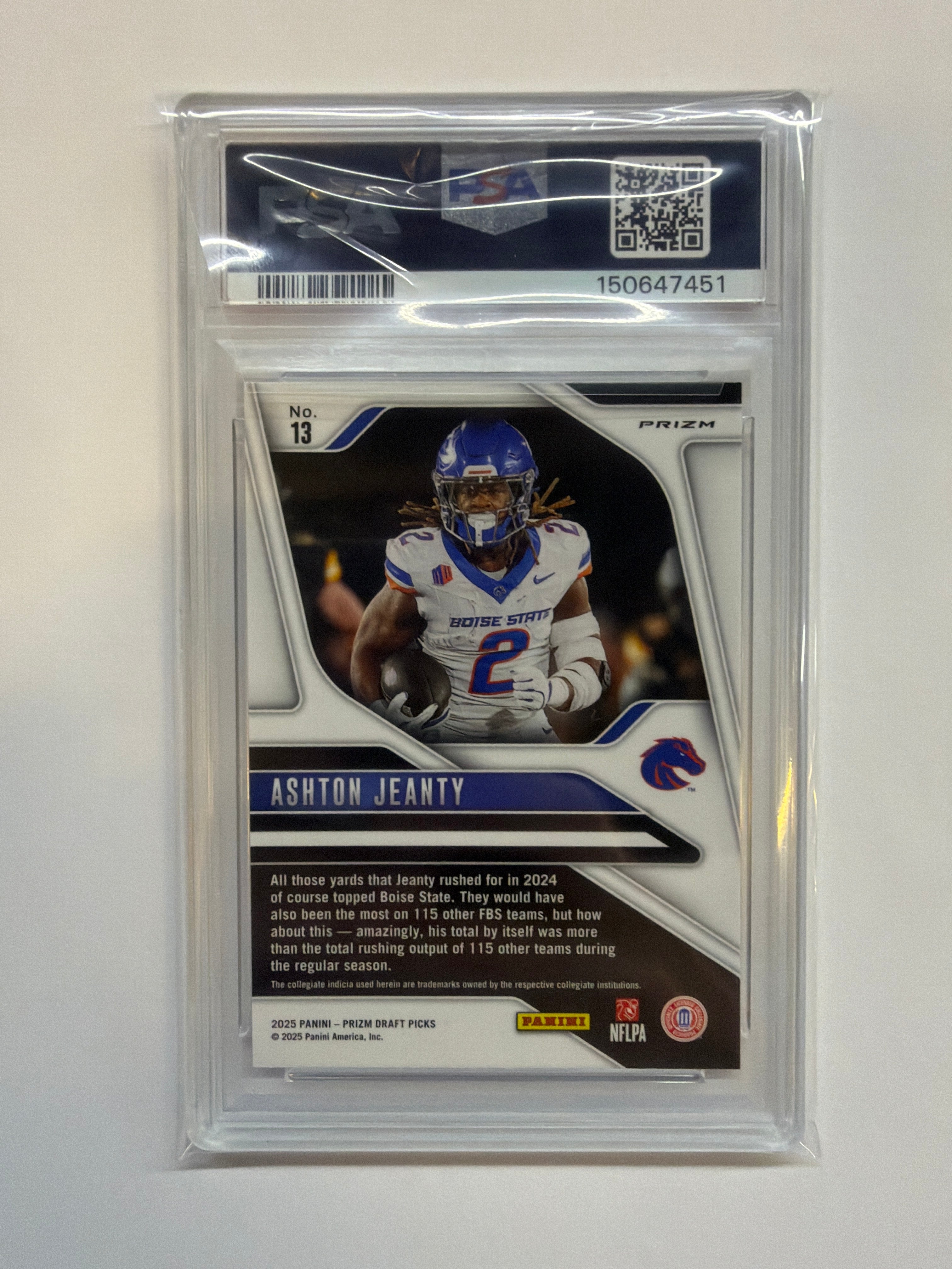 2025 Prizm Draft Ashton Jeantry Rookie Silver PSA 9