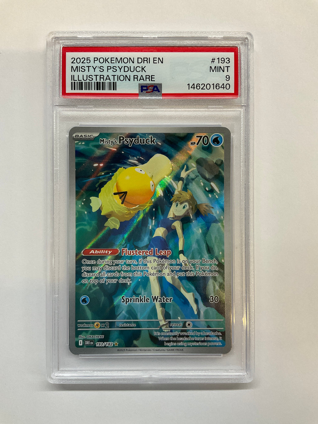 2025 Pokemon Destined Rivals Misty's Psyduck 193 PSA 9