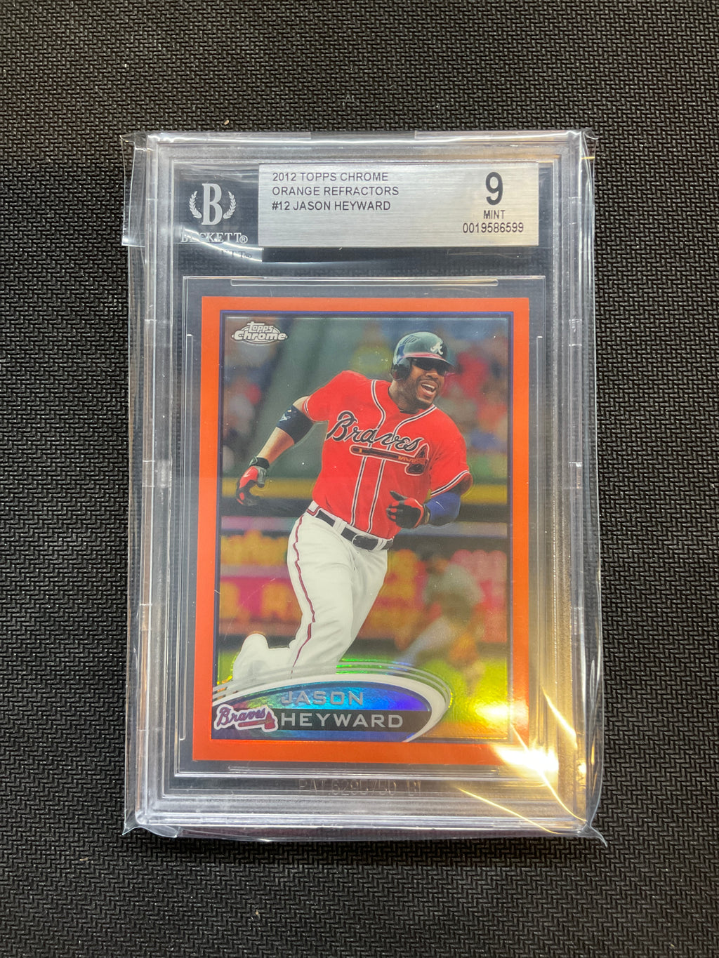 2012 Topps Chrome Jason Heyward Orange Refractor BGS 9 Braves