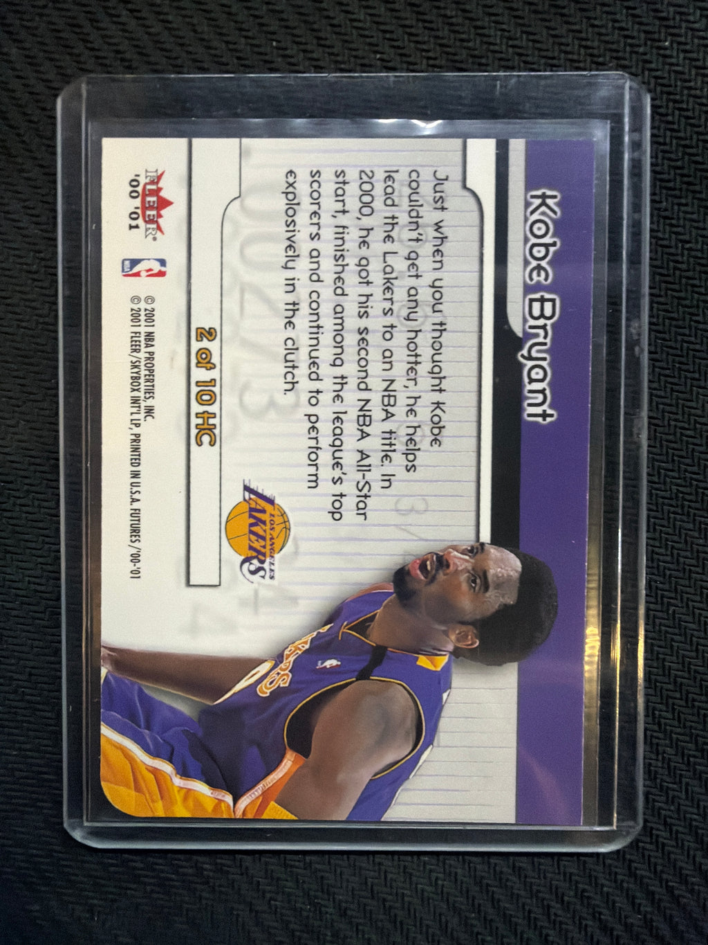 2001 Fleer Futures Kobe Bryant #2 Hot Commodities Lakers