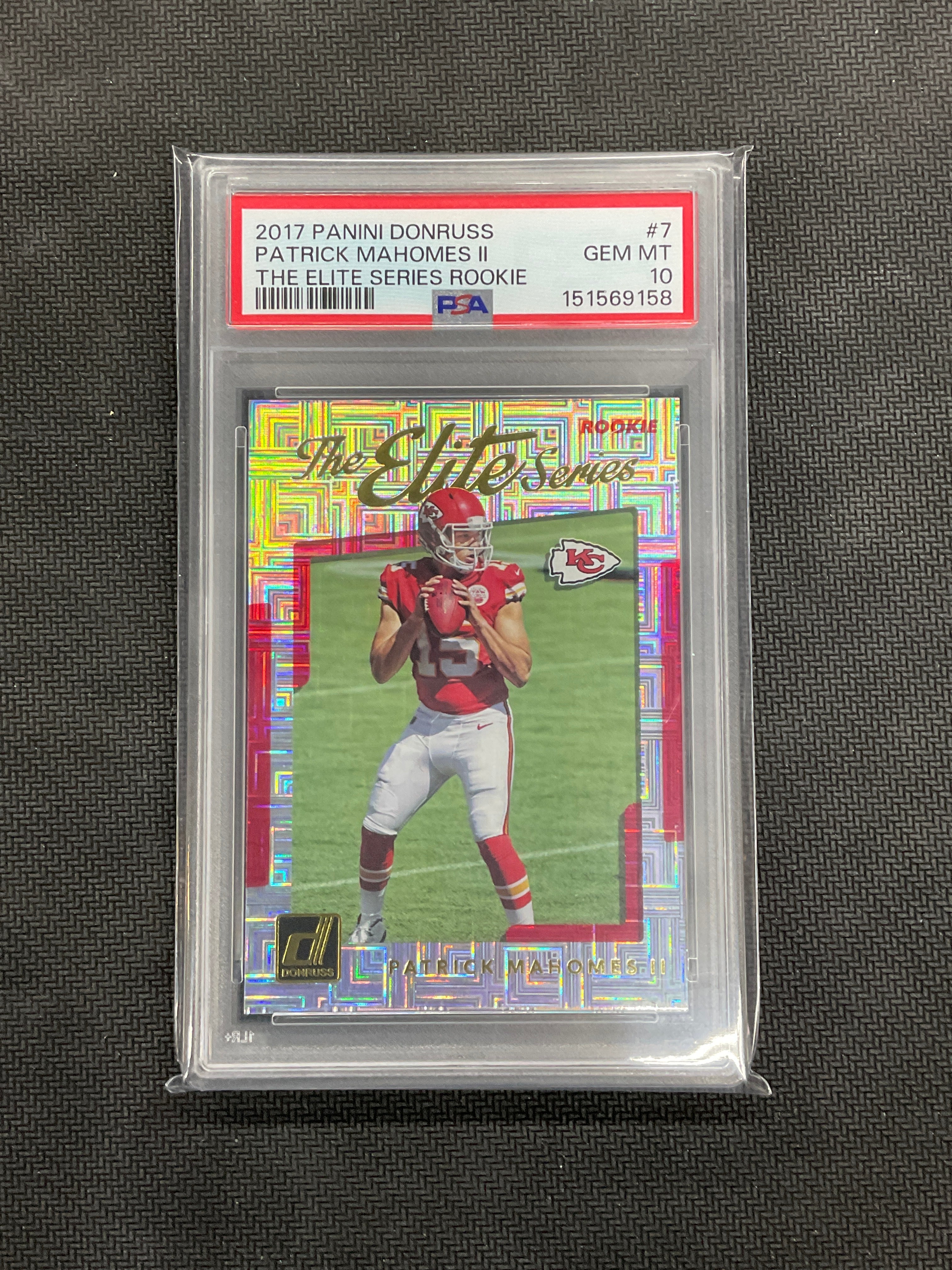 2017 Donruss Patrick Mahomes II Elite Series Rookie PSA 10 Cheifs
