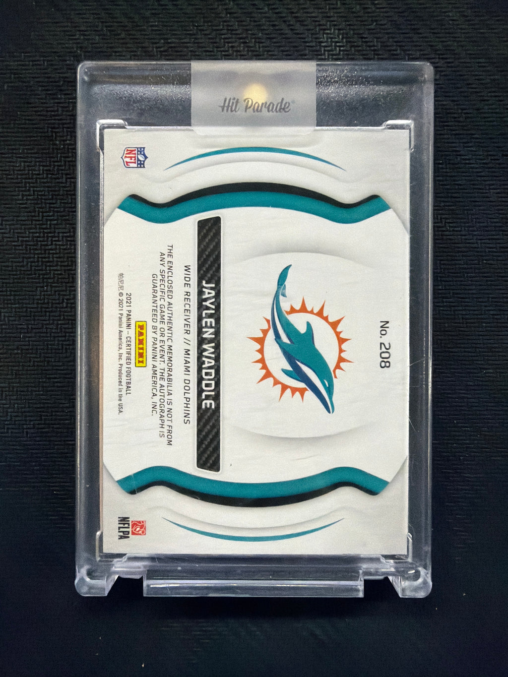2021 Panini Certified Jaylen Waddle Rookie Patch Auto /99
