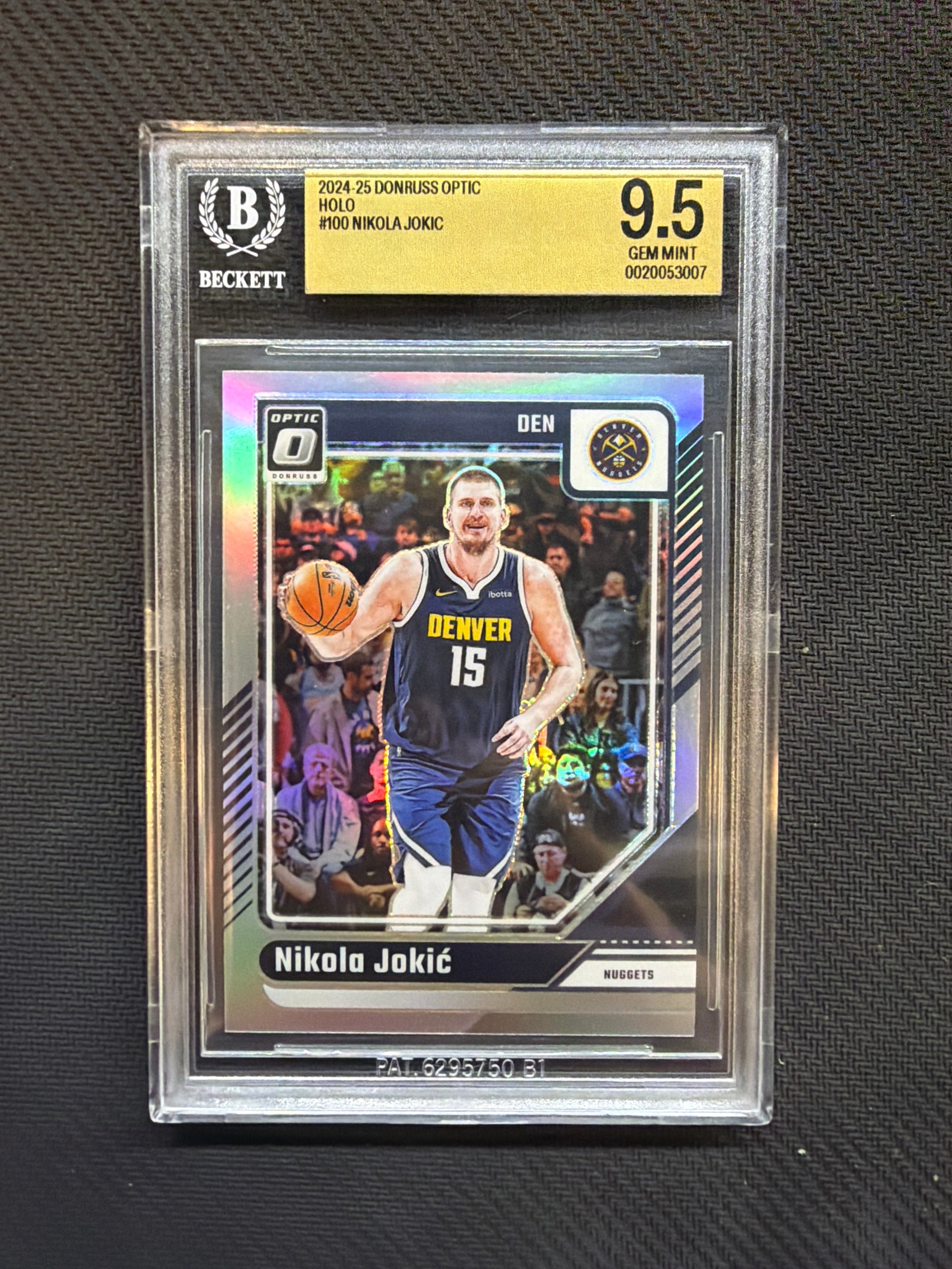2024-25 Donruss Optic Nikola Jokic Holo BGS 9.5 Nuggets