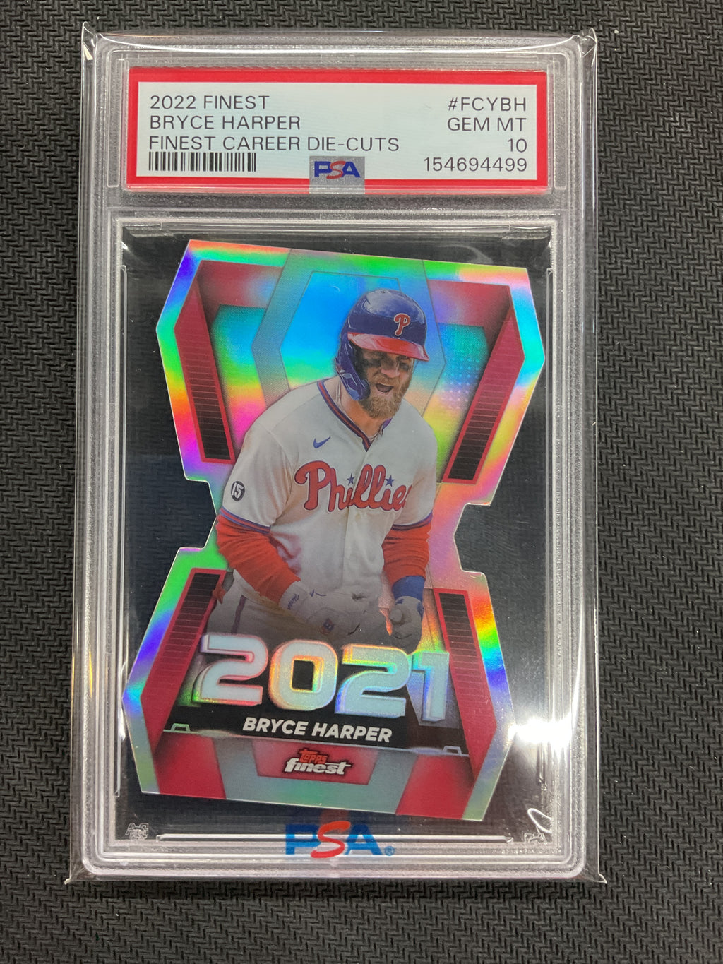 2022 Topps Finest Bryce Harper Career Die-Cuts PSA 10 499