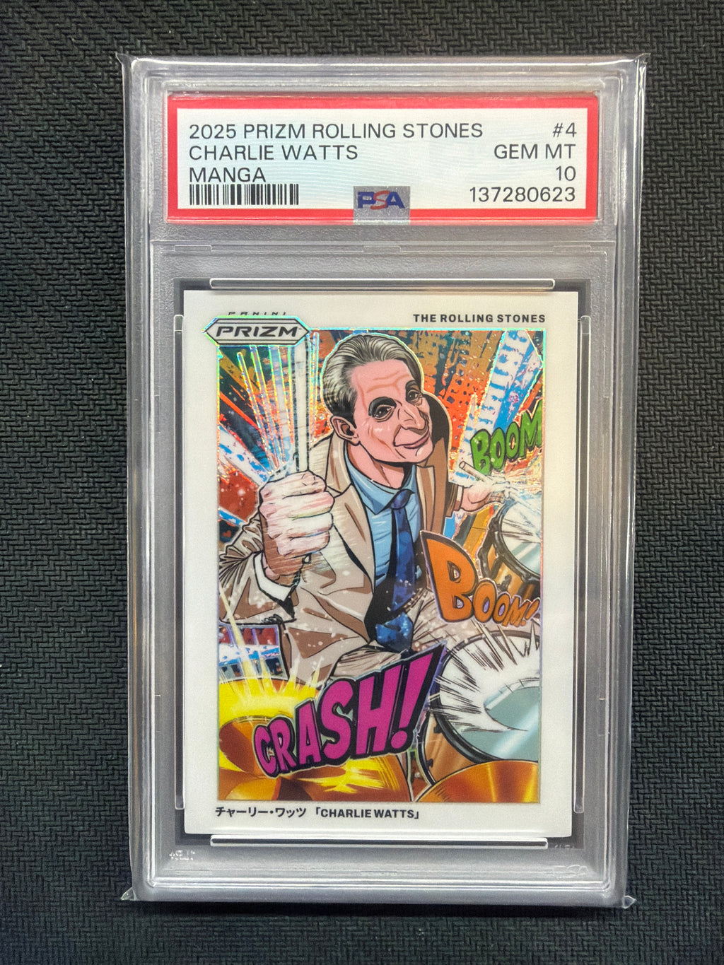 2025 Prizm Rolling Stones Charlie Watts Manga #4 PSA 10 623