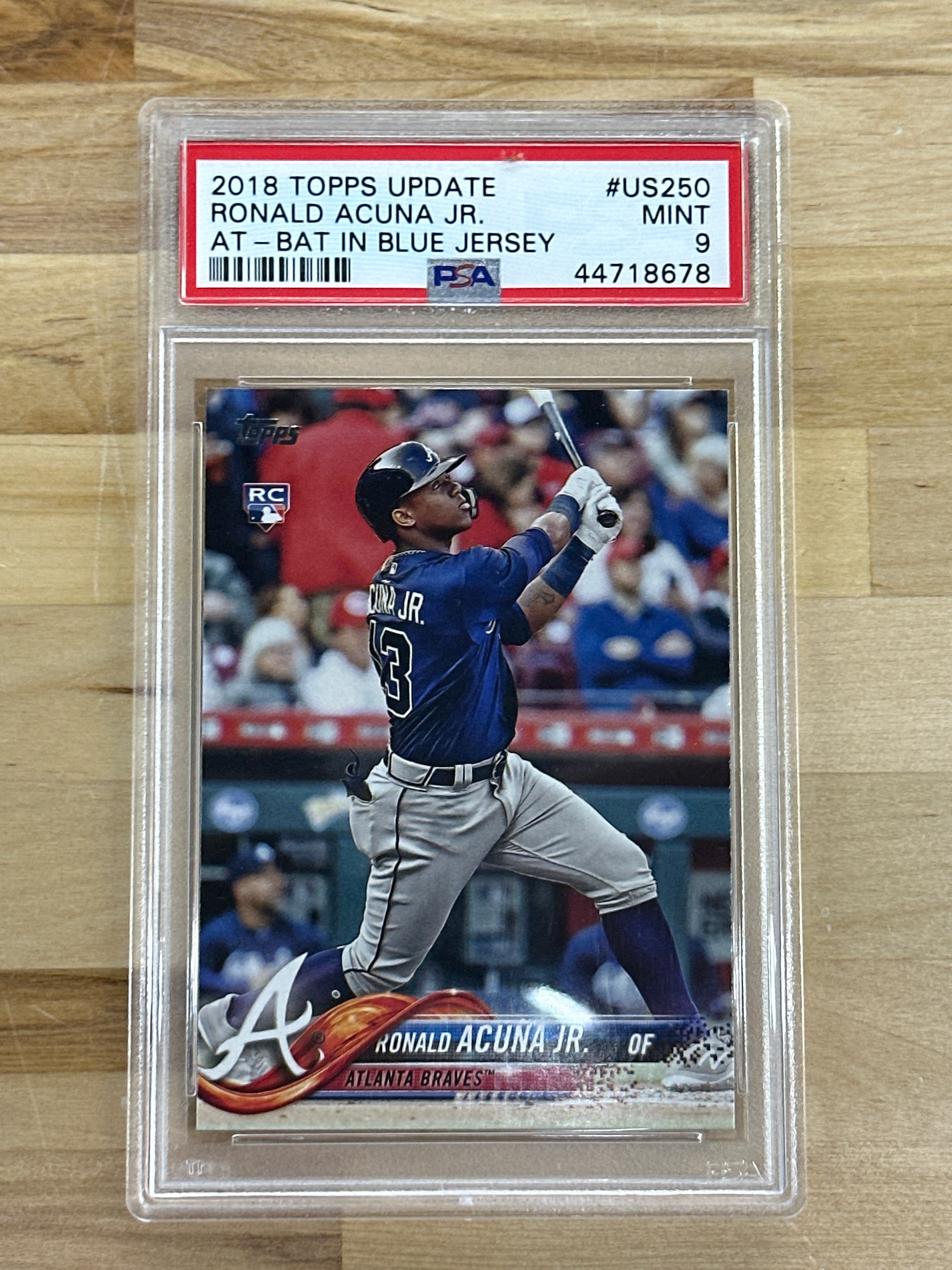 2018 Topps Update Ronald Acuna PSA 9 Rookie Braves