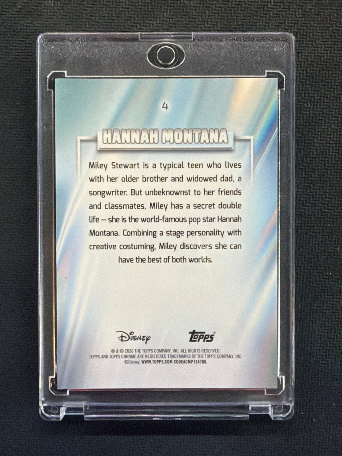 2026 Topps Chrome Disney Hannah Montana /28 Red Black