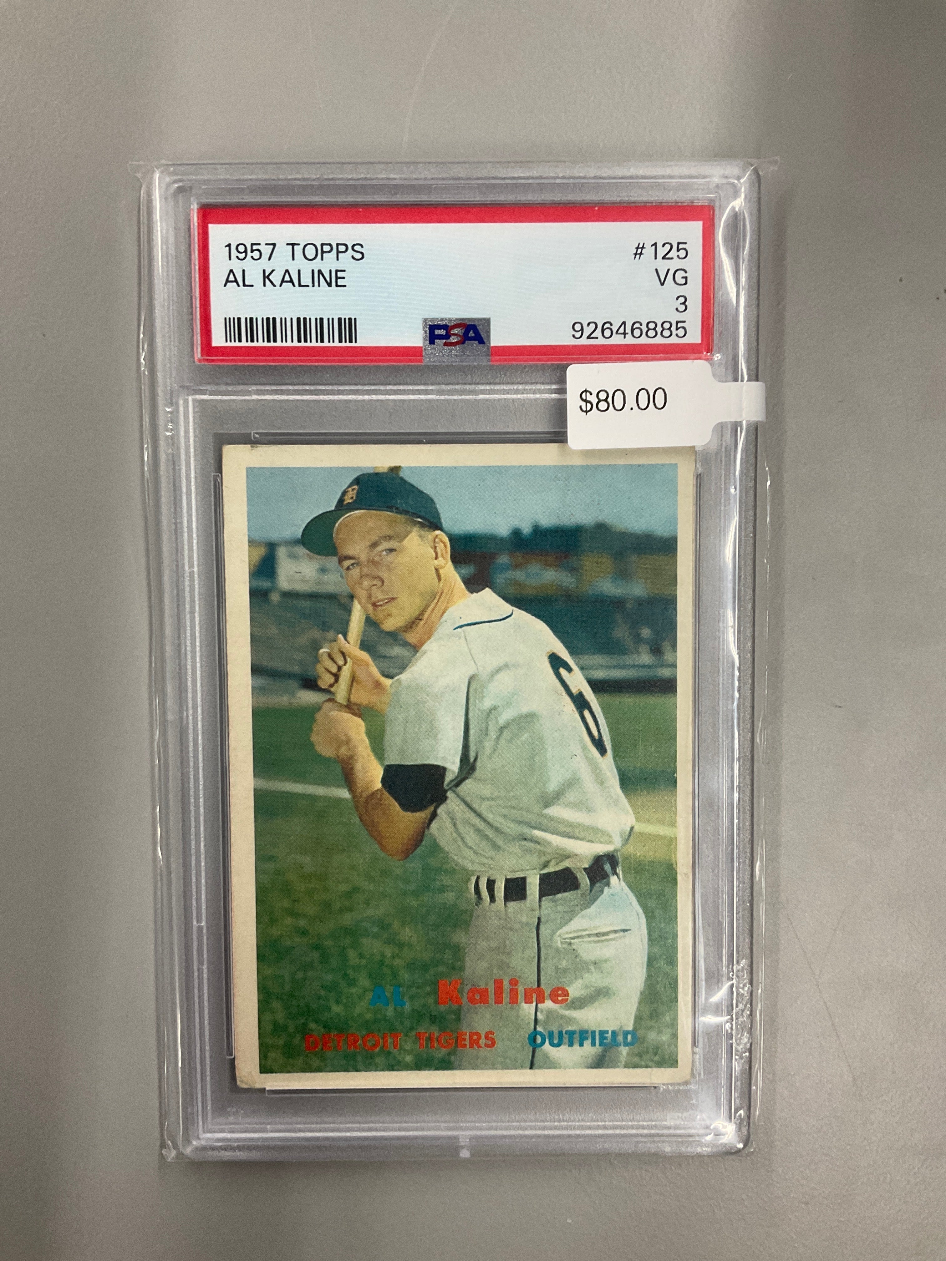 1957 Topps #125 Al Kaline PSA 3 Tigers