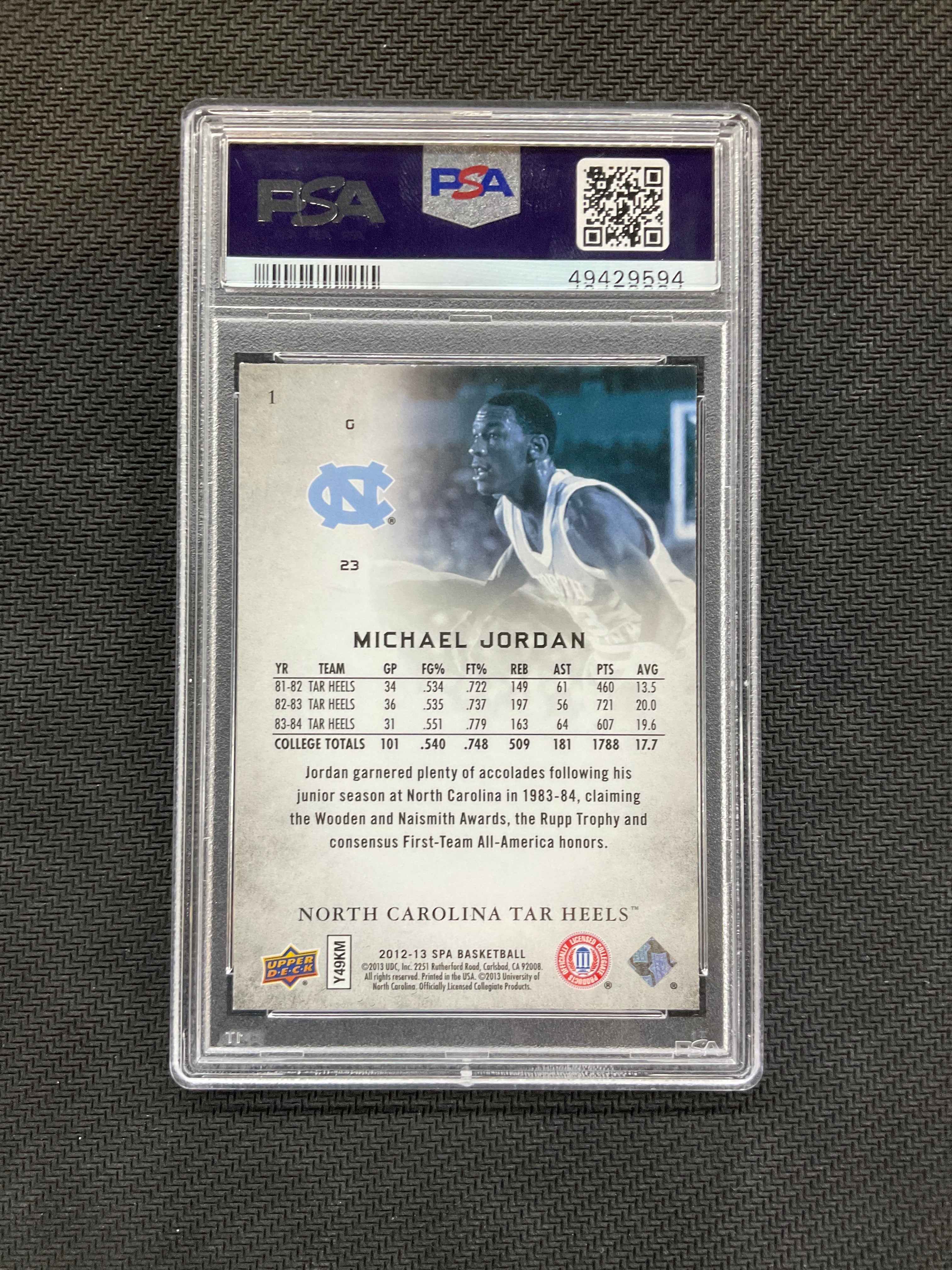 2012 SP Authentic Michael Jordan #1 PSA 10 UNC 594