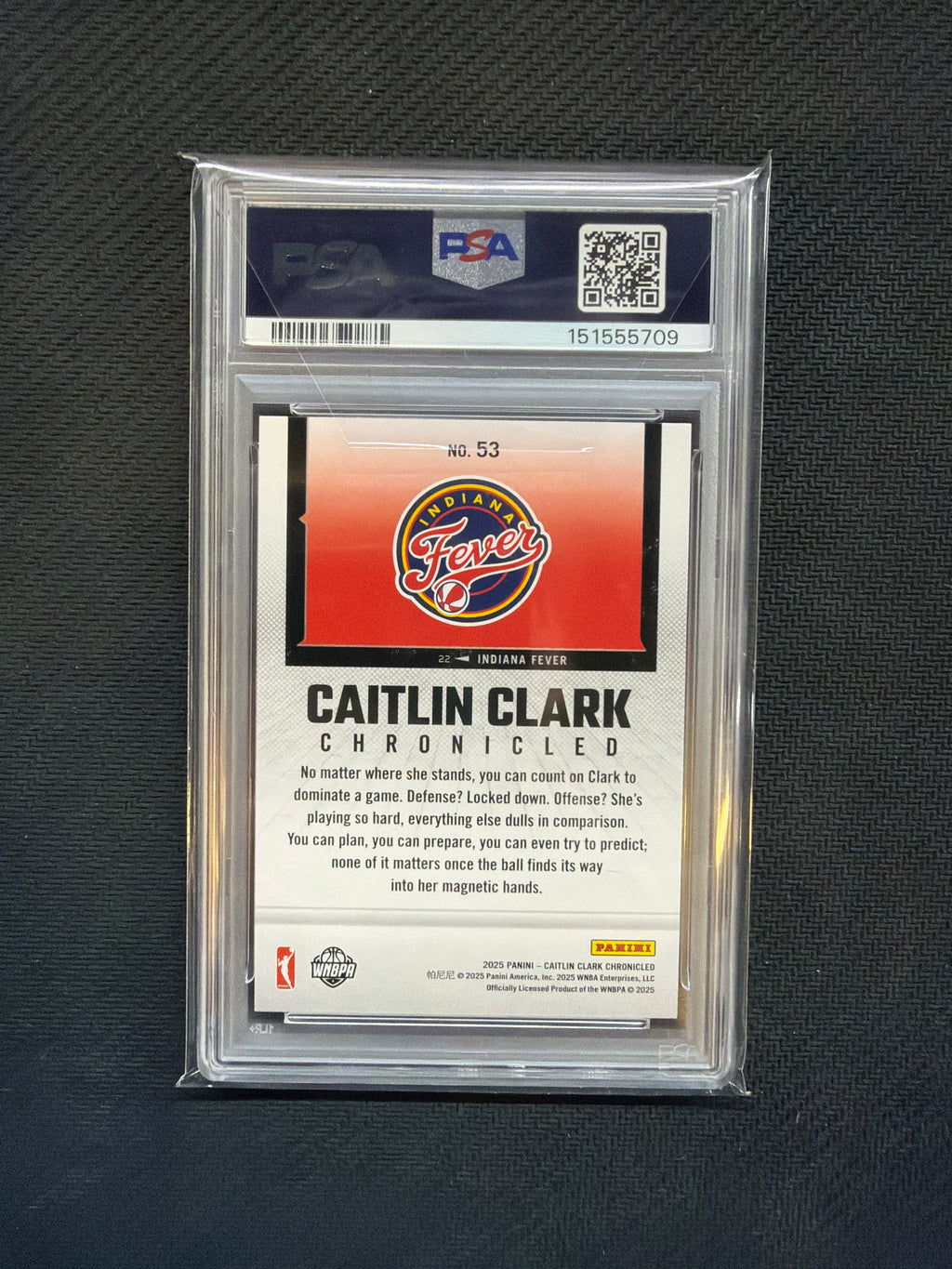 2025 Caitlin Clark Chronicled Caitlin Clark Yellow Holo PSA 10 709