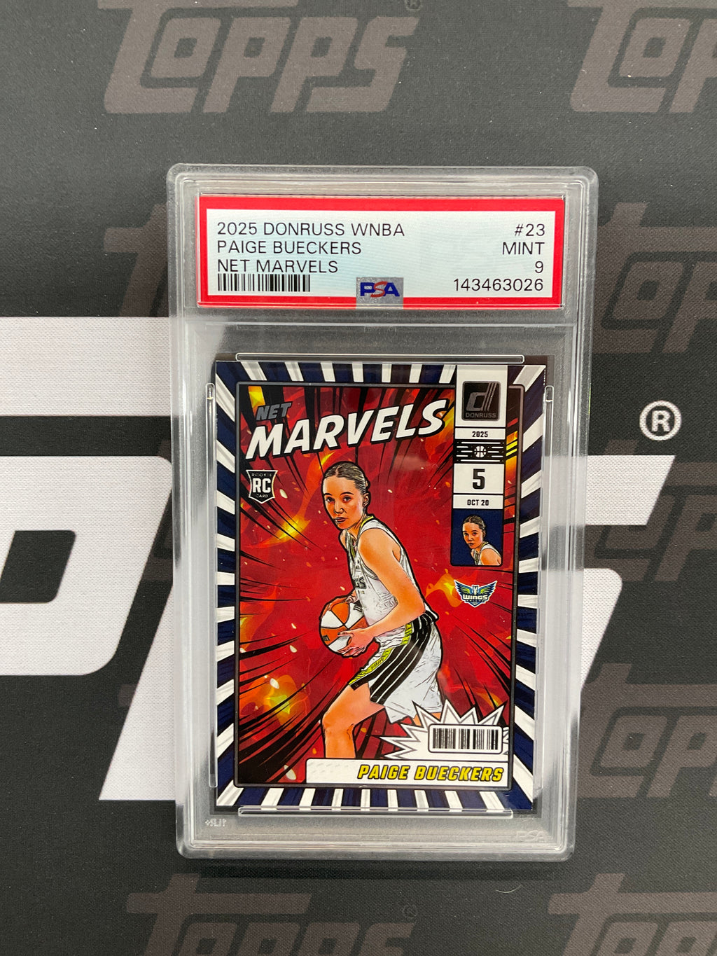 2025 Donruss WNBA Paige Bueckers Marvels Rookie PSA 9