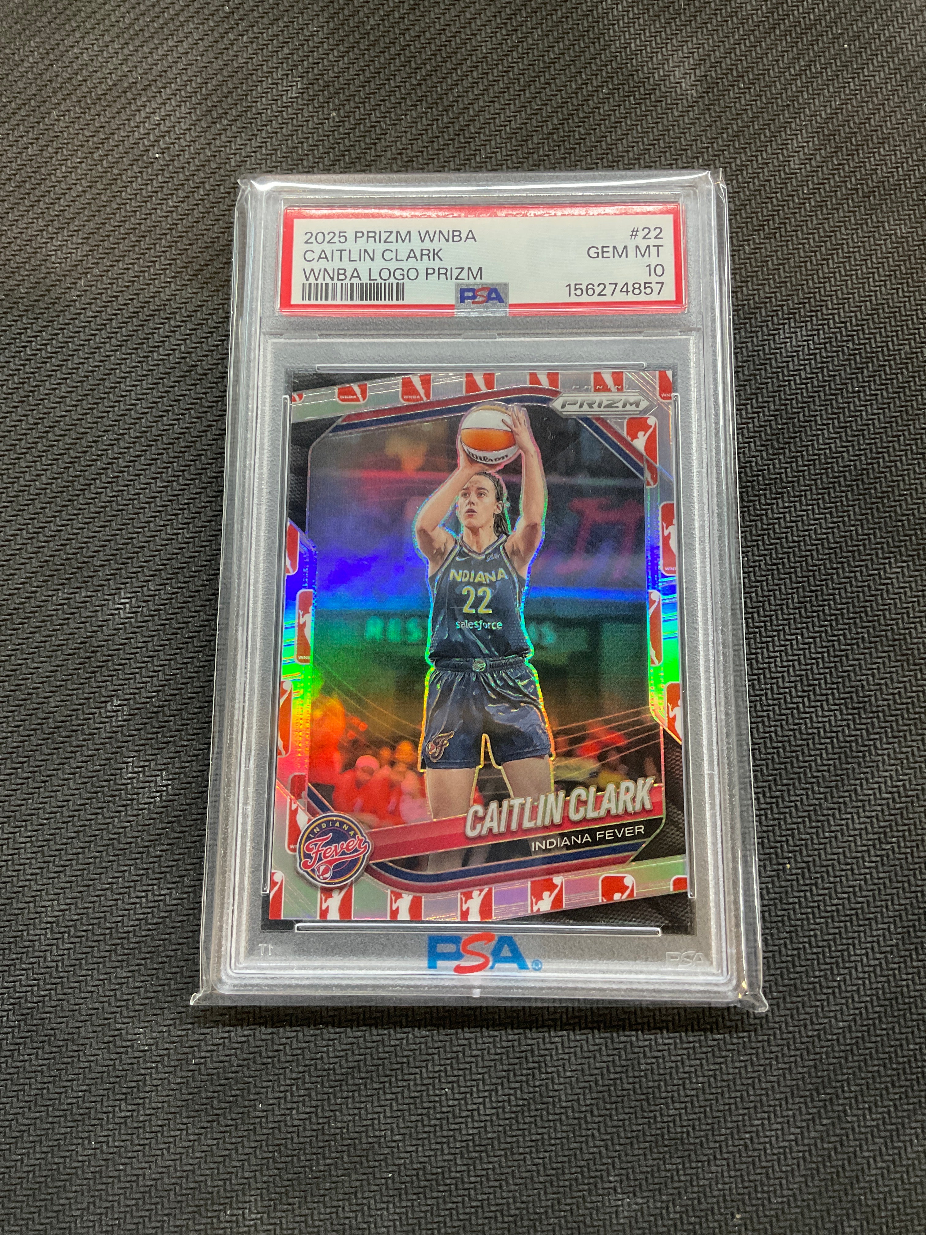 2025 Prizm WNBA Caitlin Clark Logo Prizm #22 PSA 10 Fever 857