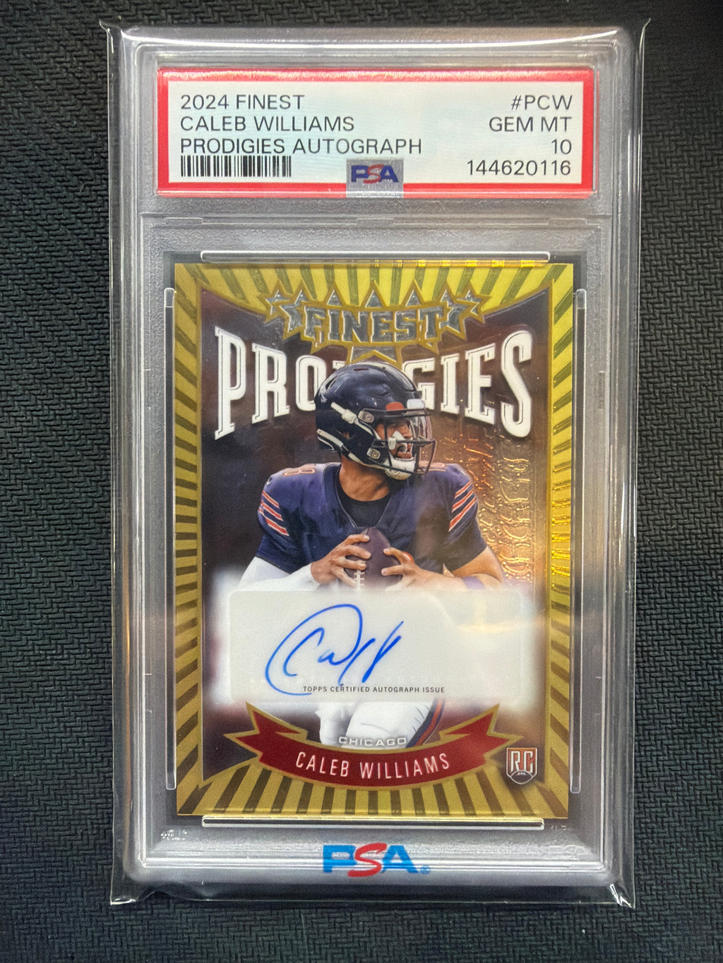 2024 Finest Caleb Williams Prodigies Rookie Auto PSA 10 116