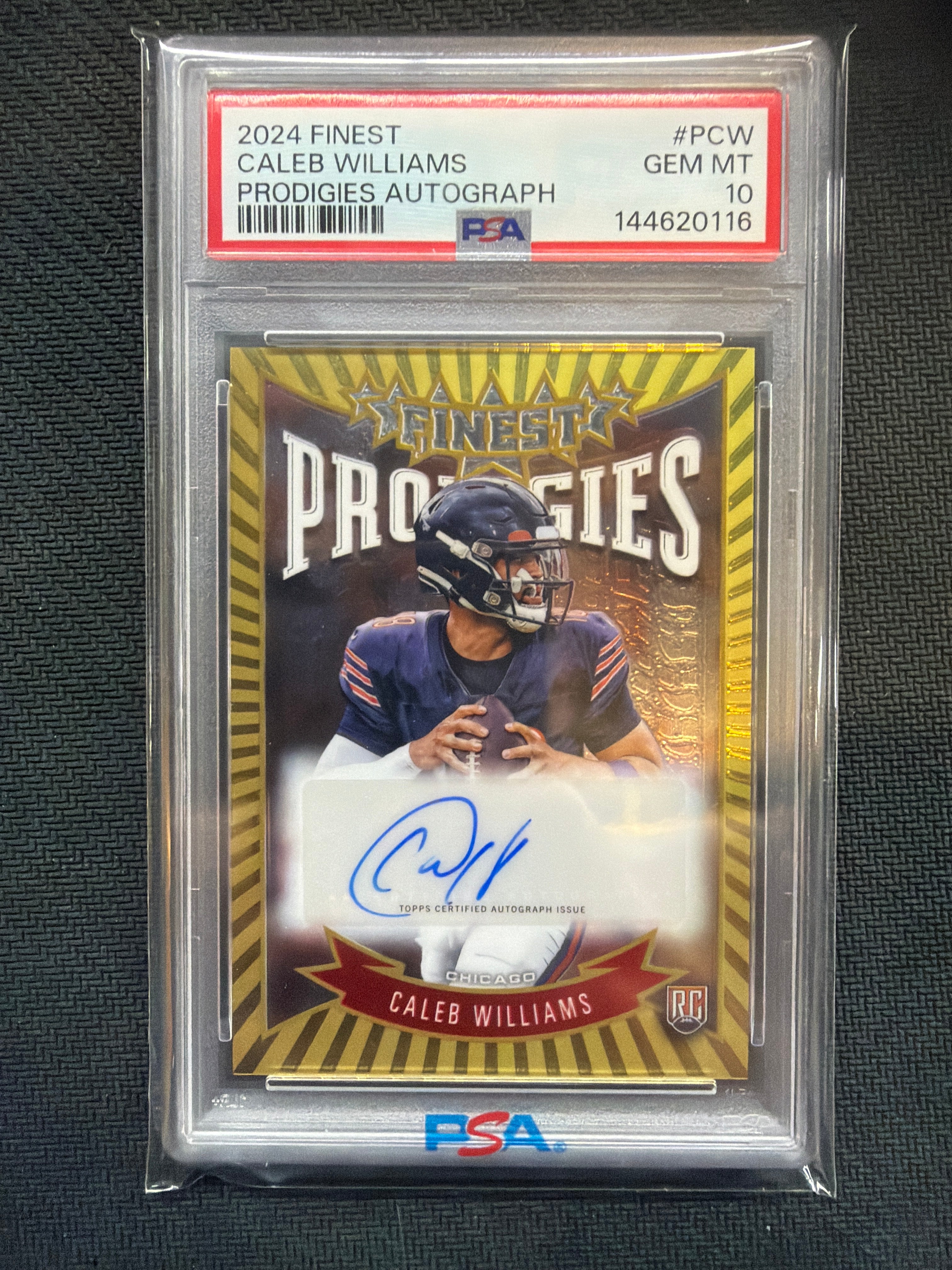2024 Finest Caleb Williams Prodigies Rookie Auto PSA 10 116