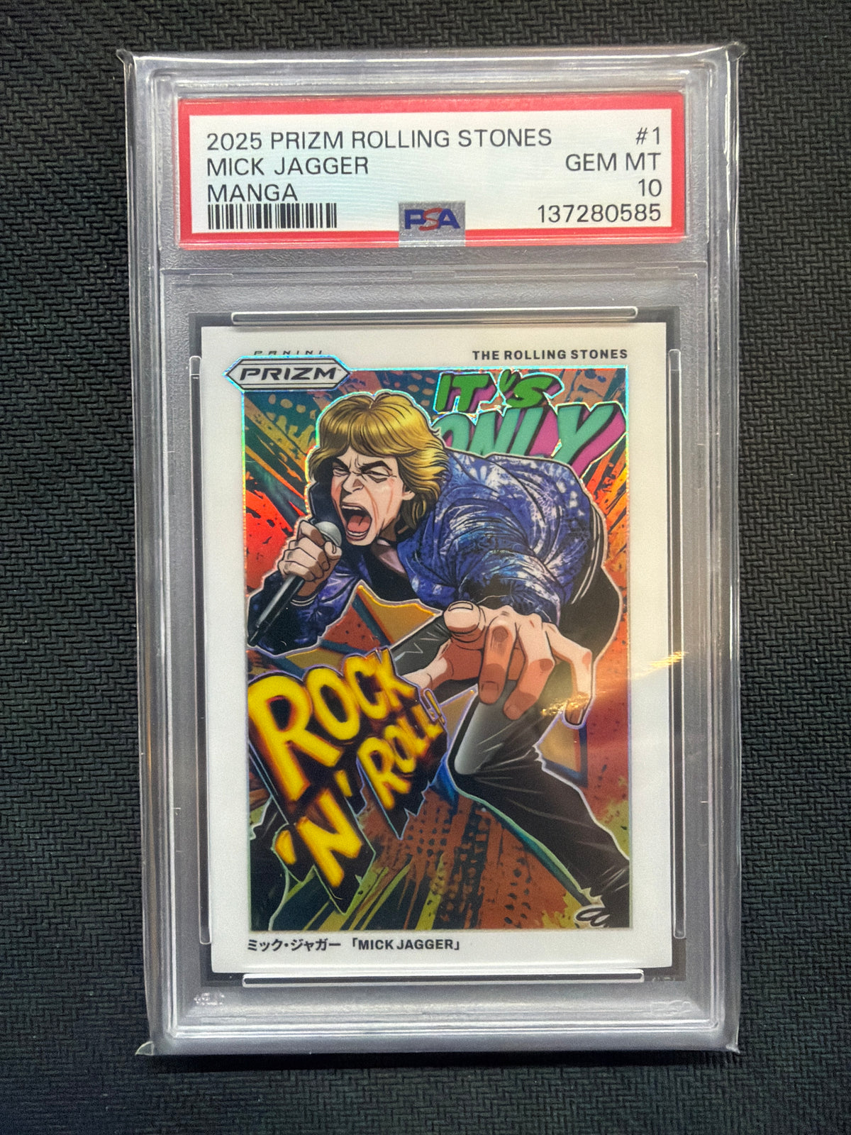 2025 Prizm Rolling Stones Mick Jagger Manga #1 PSA 10 585