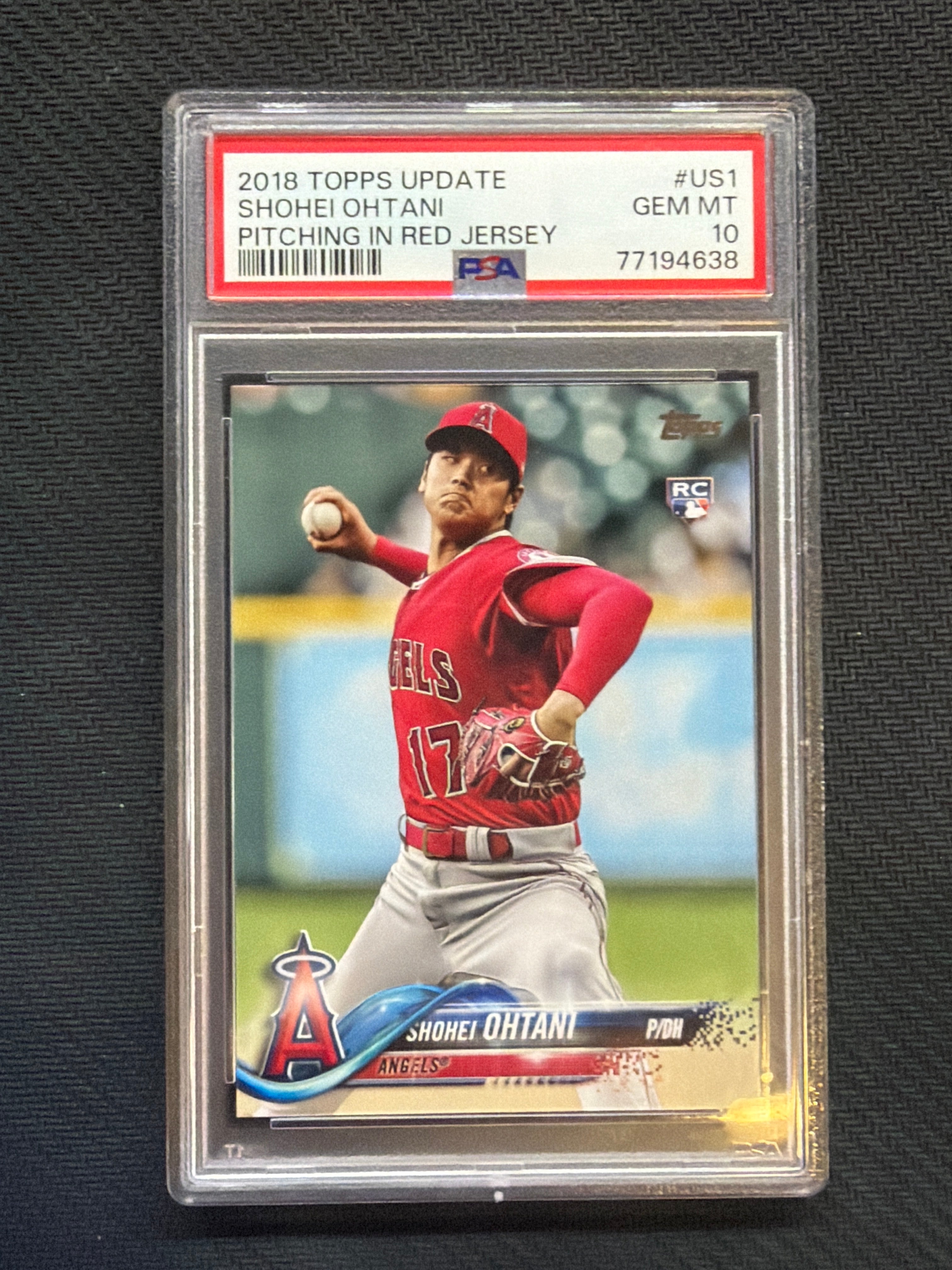 2018 Topps Update Shohei Ohtani #US1 Rookie PSA 10 638