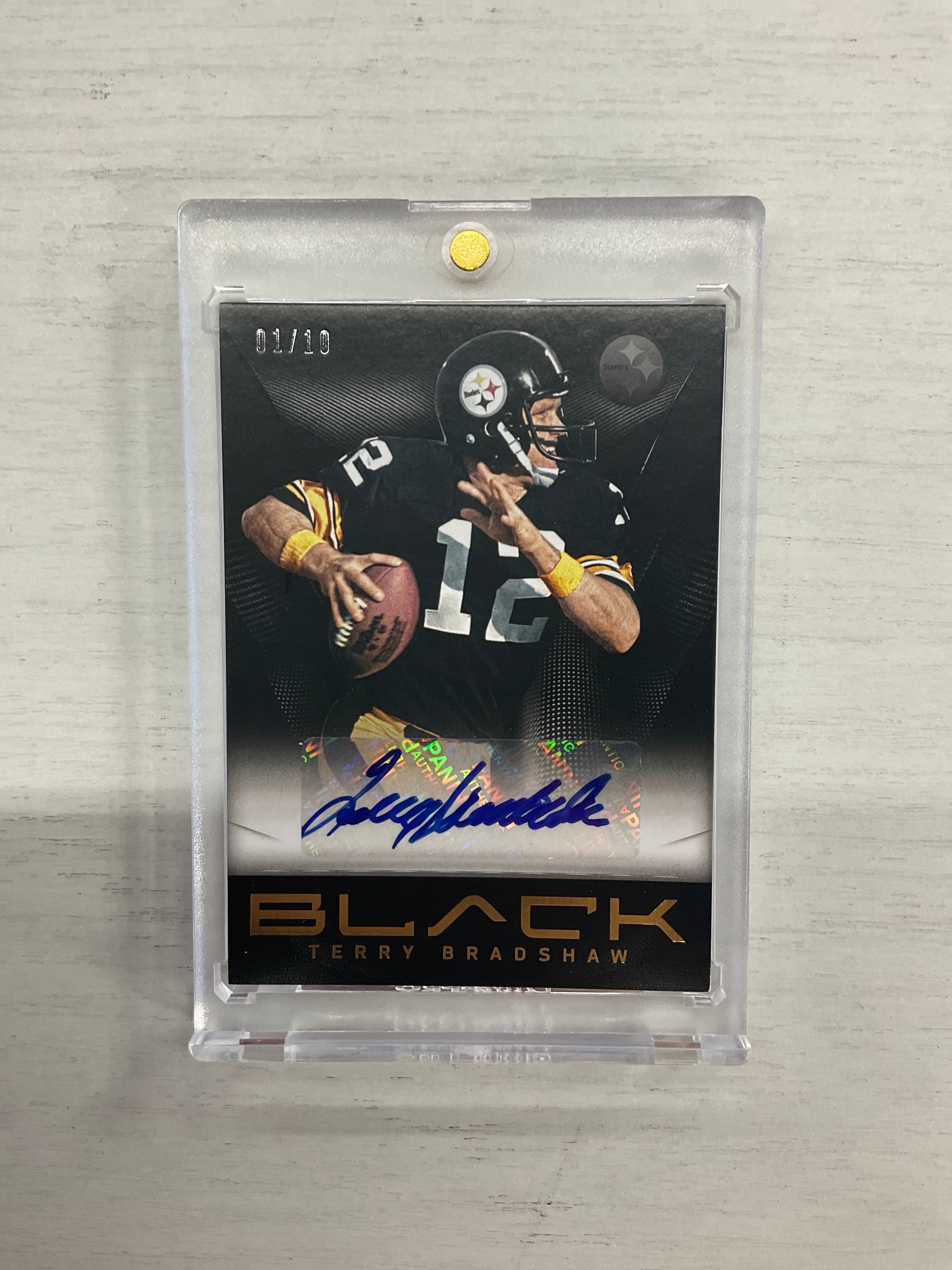 2013 Black Terry Bradshaw Auto /10 Steelers