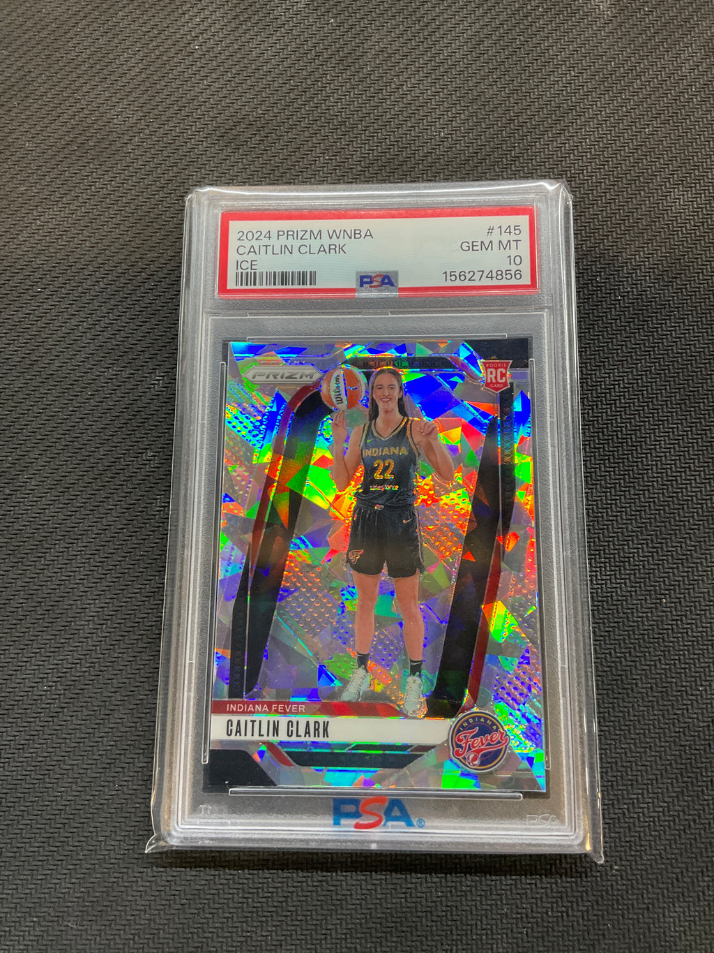 2024 Prizm WNBA Caitlin Clark Rookie Ice #145 PSA 10 Fever 856