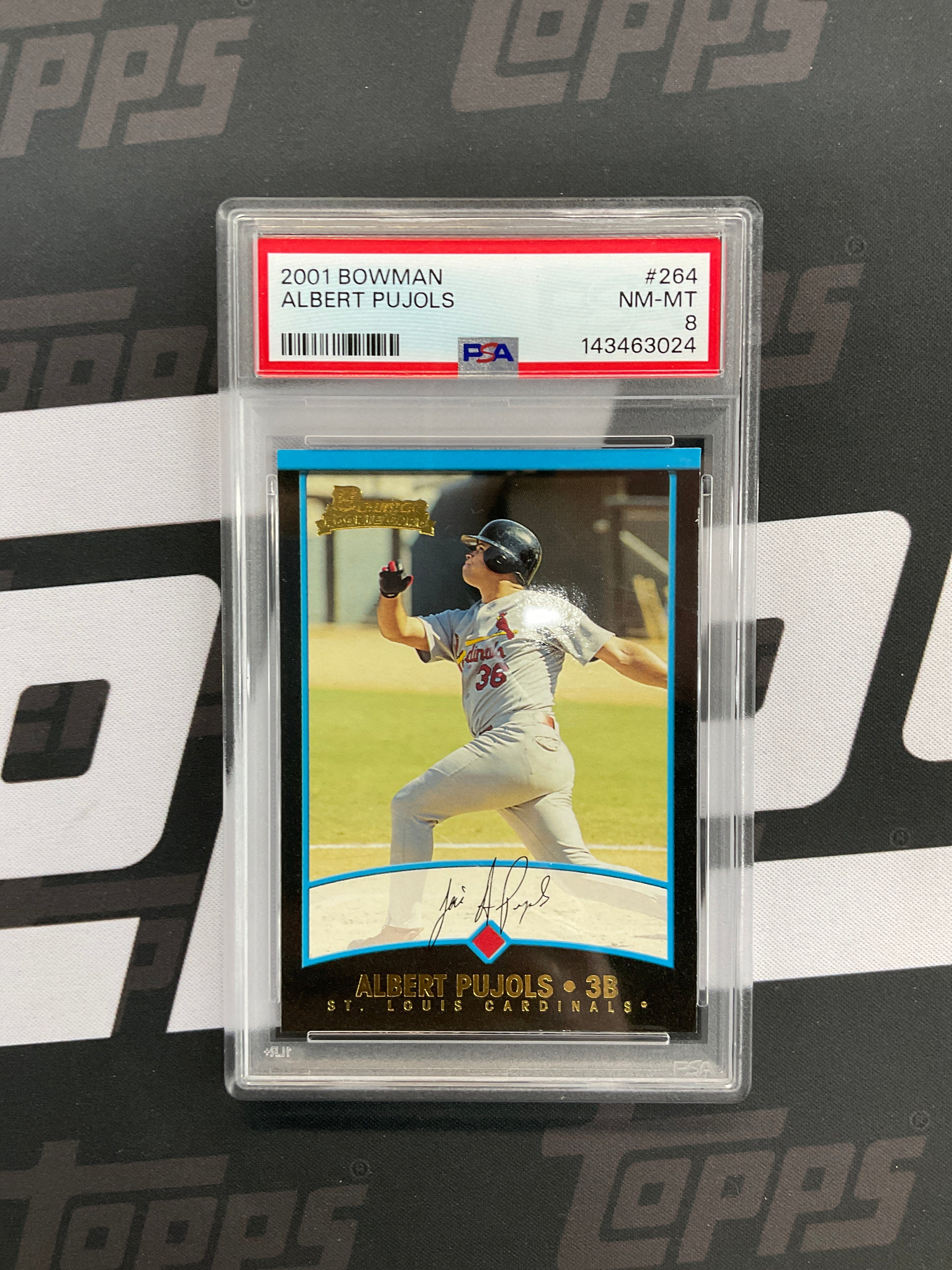 2001 Bowman Albert Pujols Rookie #254 PSA 8