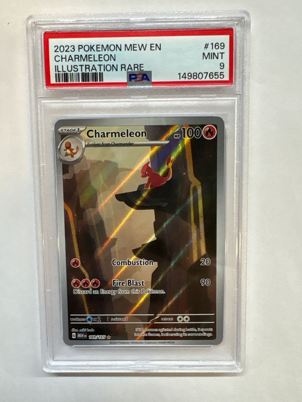 2023 Pokemon 151 Charmeleon 169 PSA 9