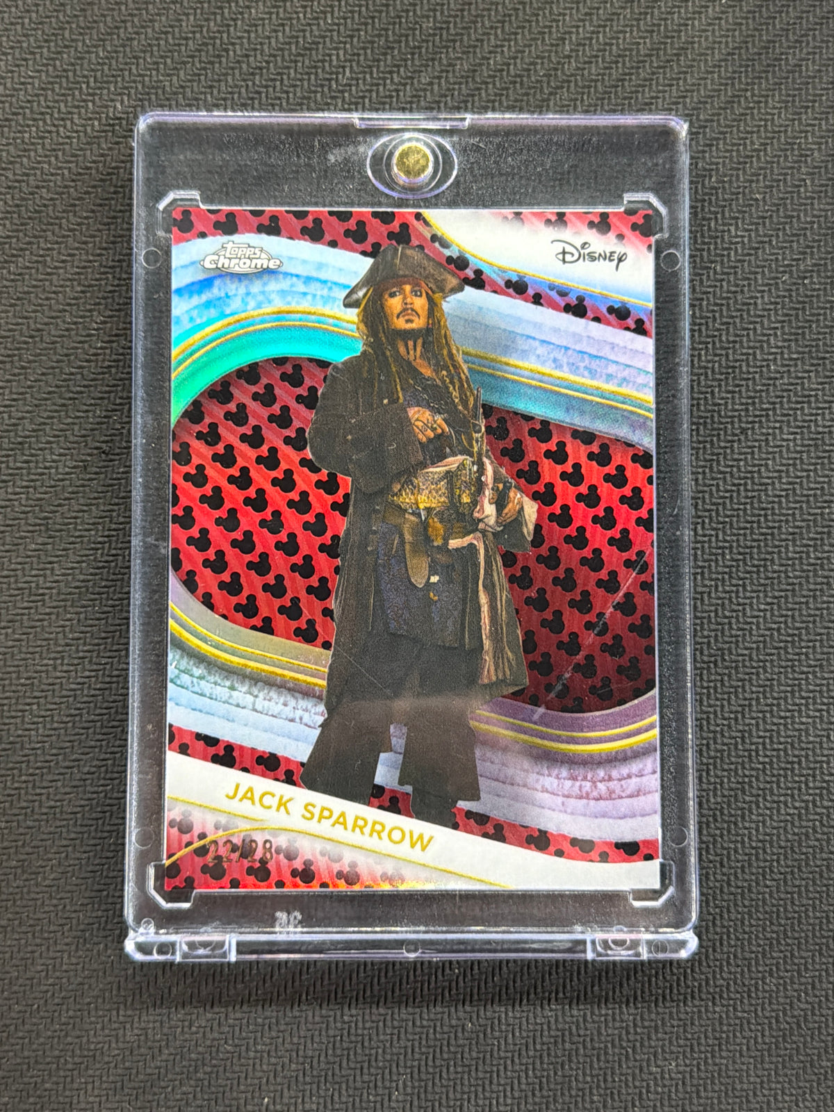 2026 Topps Chrome Disney Jack Sparrow Mickey Black Red /28