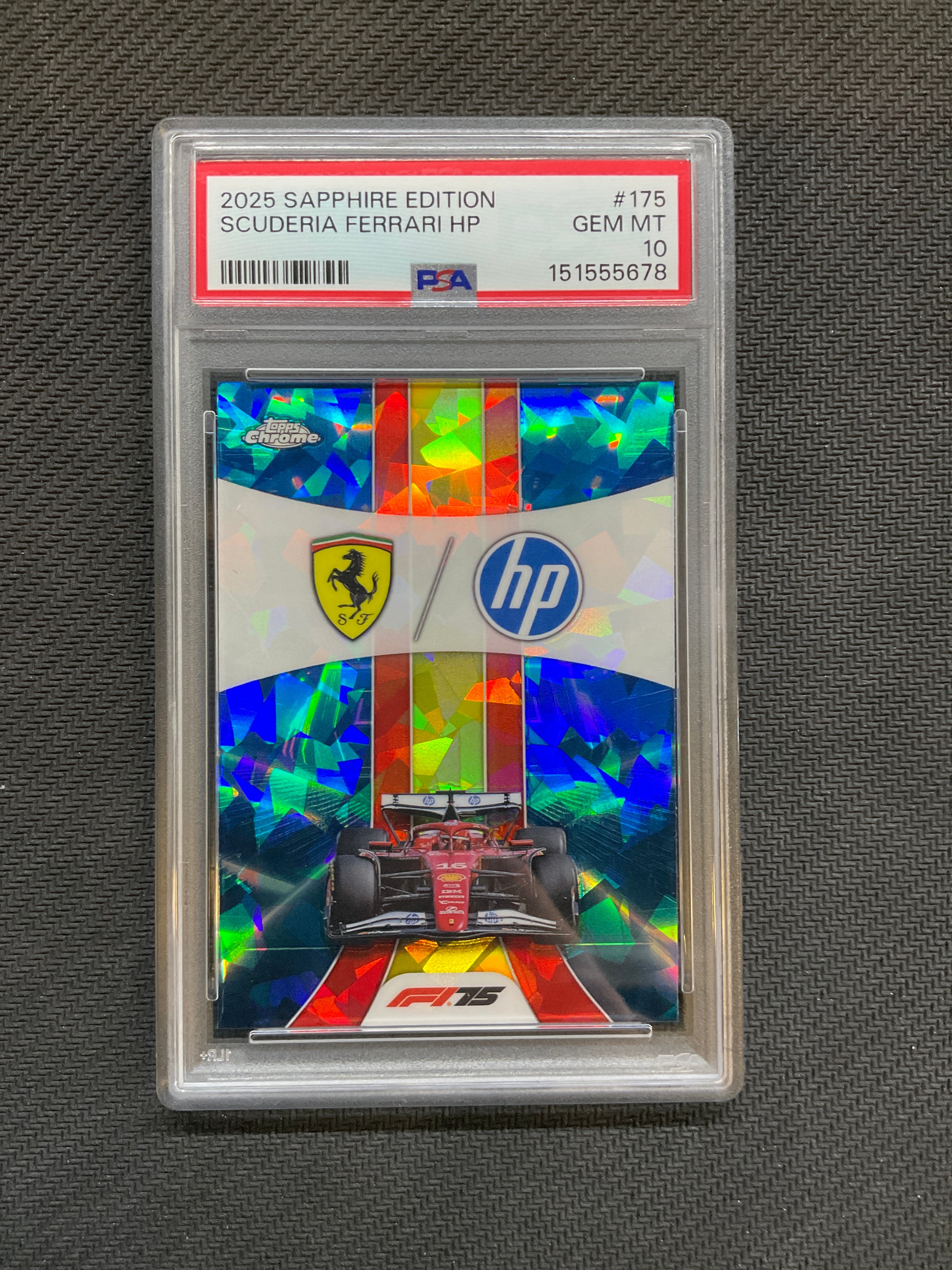 2025 Topps Chrome F1 Sapphire Scuderia Ferrari HP #175 PSA 10