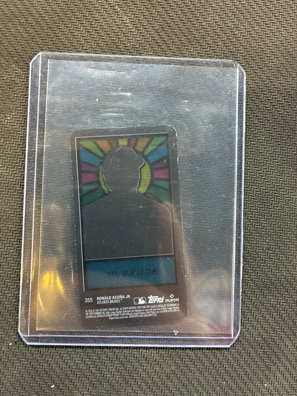 2024 Topps Allen & Ginter Ronald Acuna Jr. Mini Stained Glass Case Hit Braves
