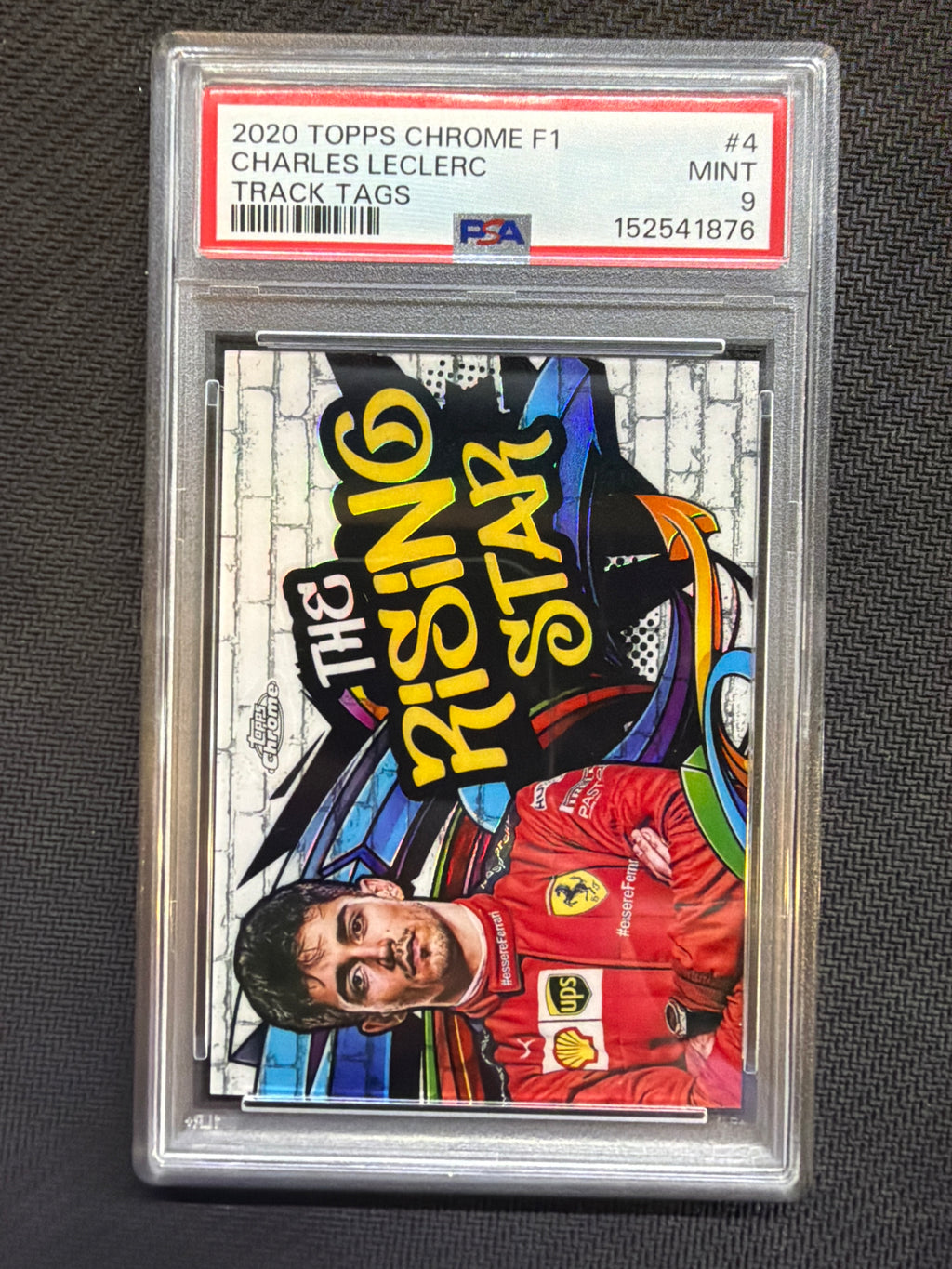 2020 Topps Chrome F1 Charles Leclerc Track Tags #4 PSA 9 Ferrari 876