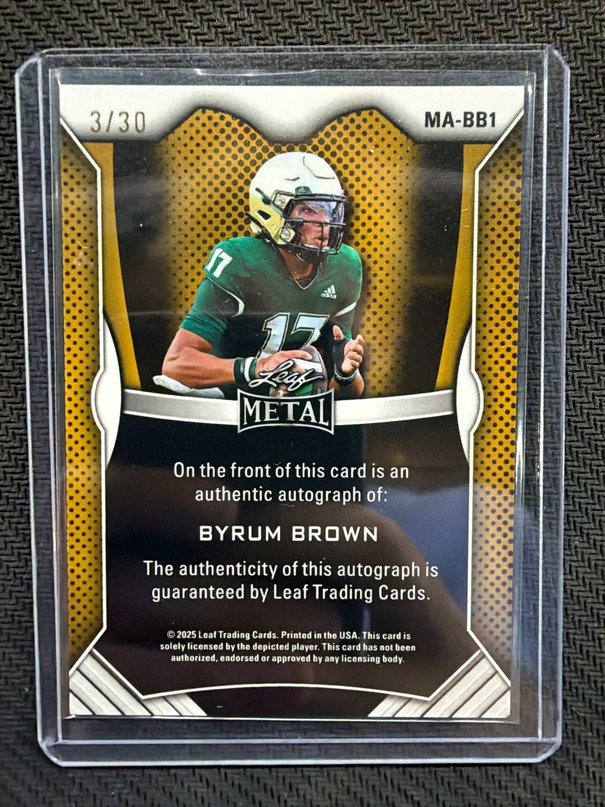 2025 Leaf Metal Byrum Brown Autograph /30