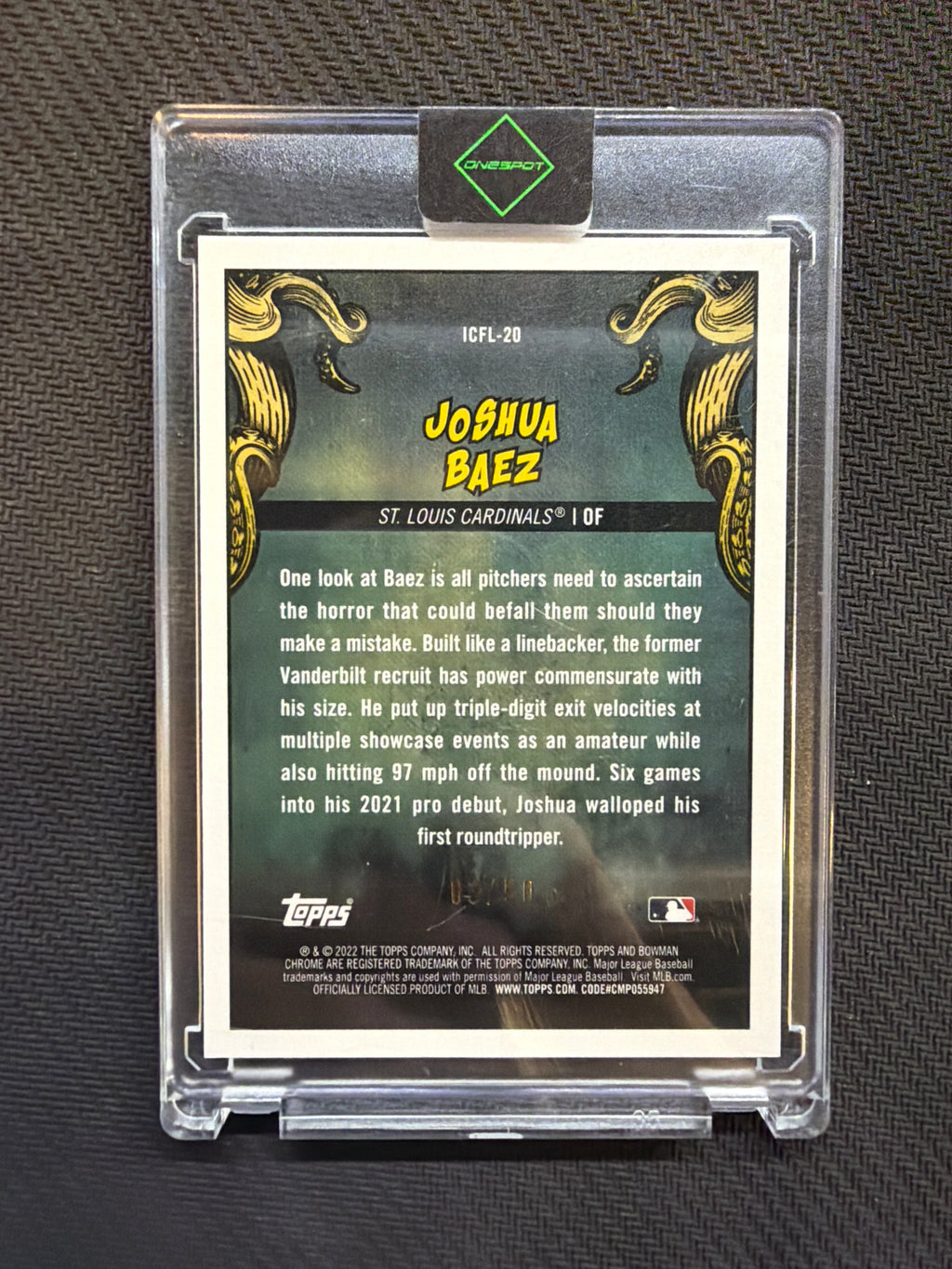 2022 Bowman Chrome It Came To The League Joshua Baez /50 Cardinals