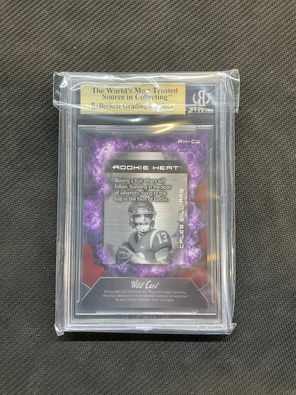 2023 Wild Card Caleb Williams Red Purple /75 BGS 9.5