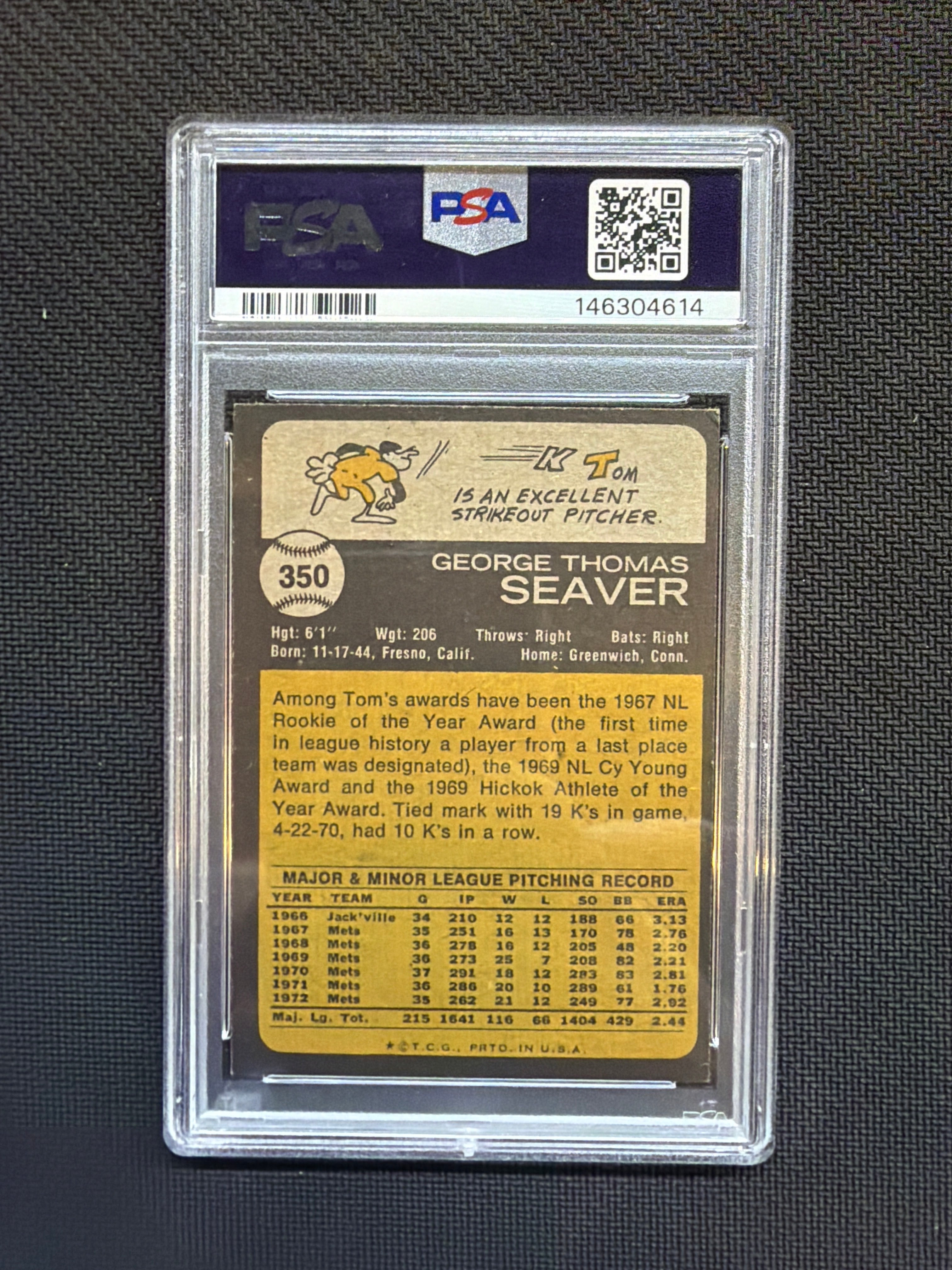 1973 Topps Tom Seaver #350 PSA 6 Mets