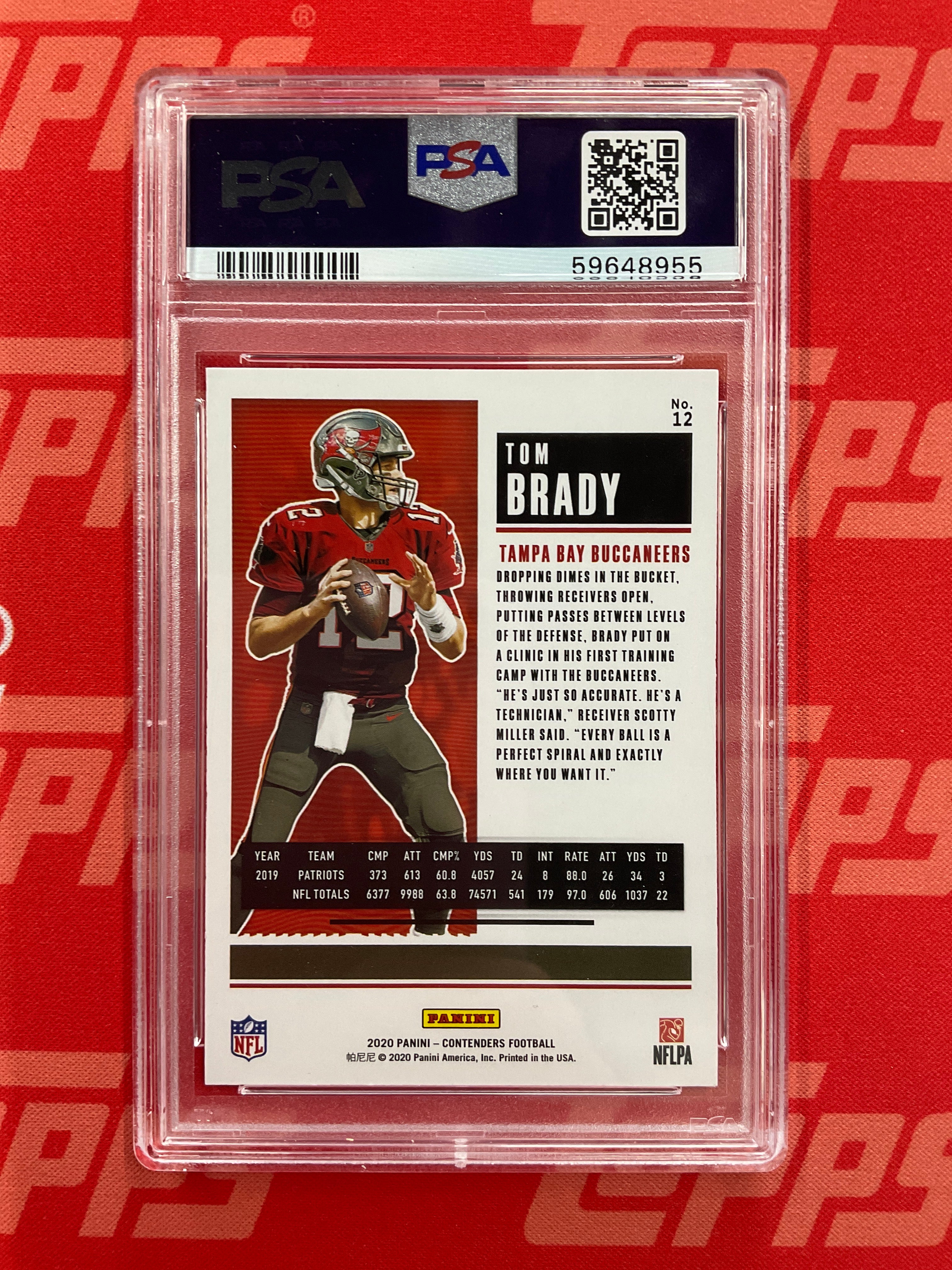 2020 Panini Contenders Tom Brady Rookie PSA 9