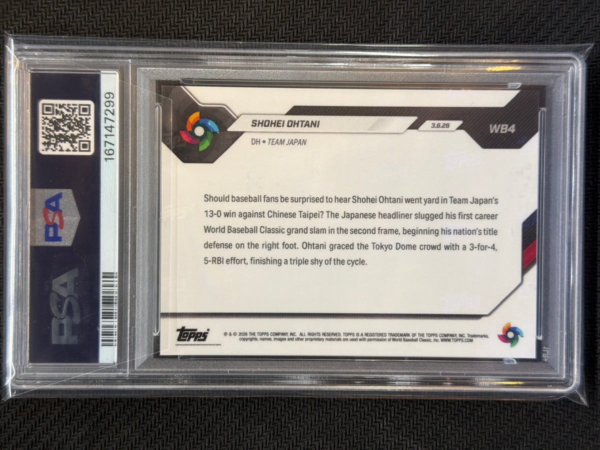 2026 Topps Now WBC Shohei Ohtani 1 WBC Grand Slam PSA 10 299