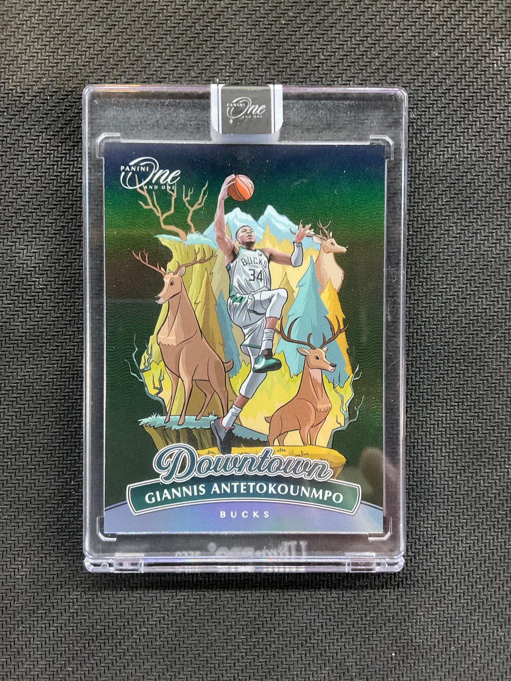 2023-24 Panini One & One Giannis Antetokounmpo Downtown! Bucks