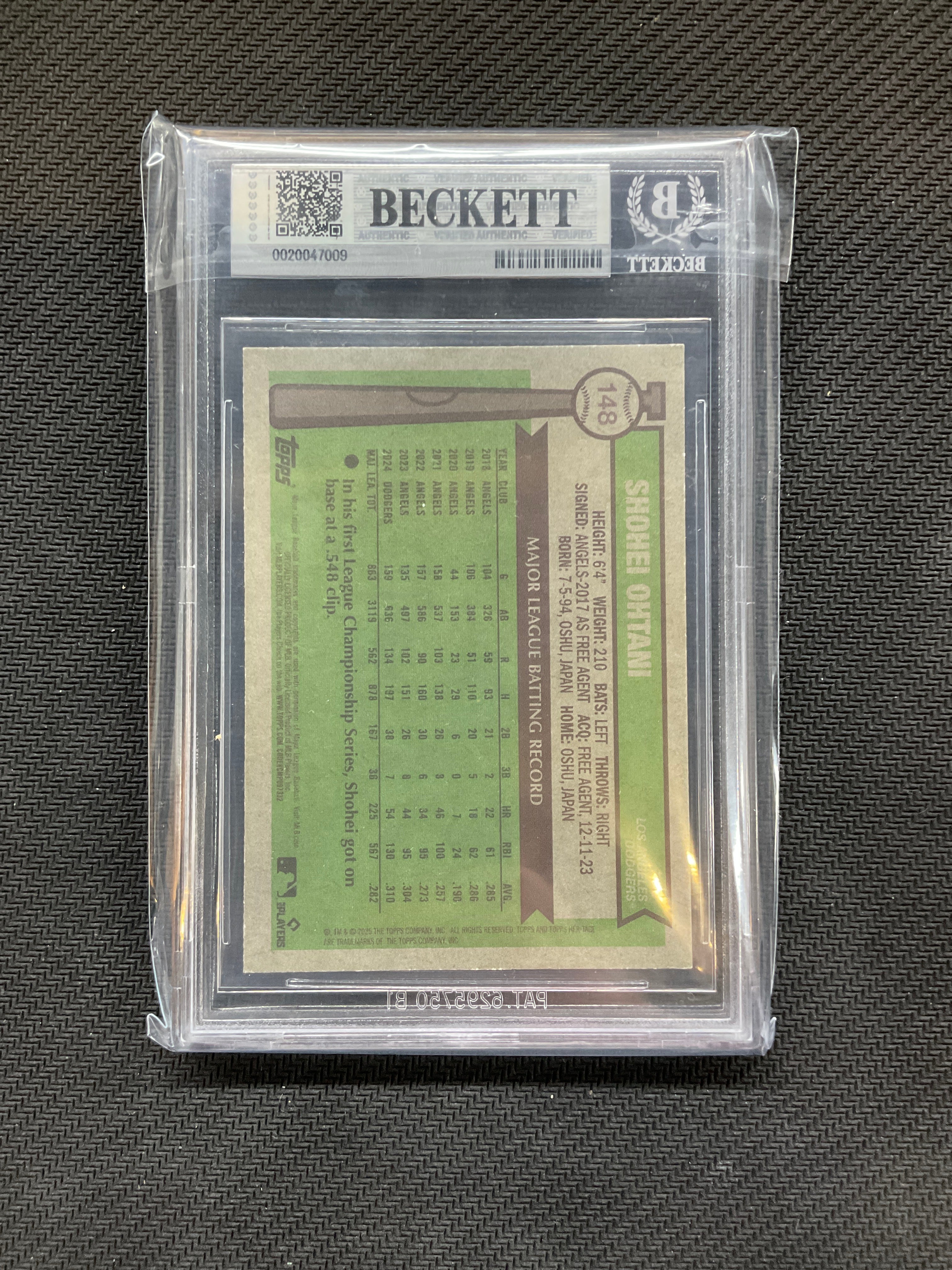 2025 Topps Heritage Shohei Ohtani BGS 8.5