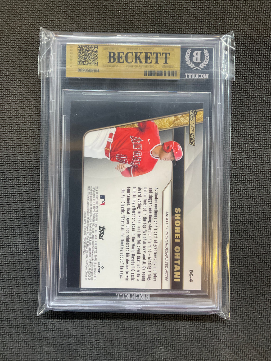 2023 Topps Update Shohei Ohtani Black Gold BGS 9.5 Angels