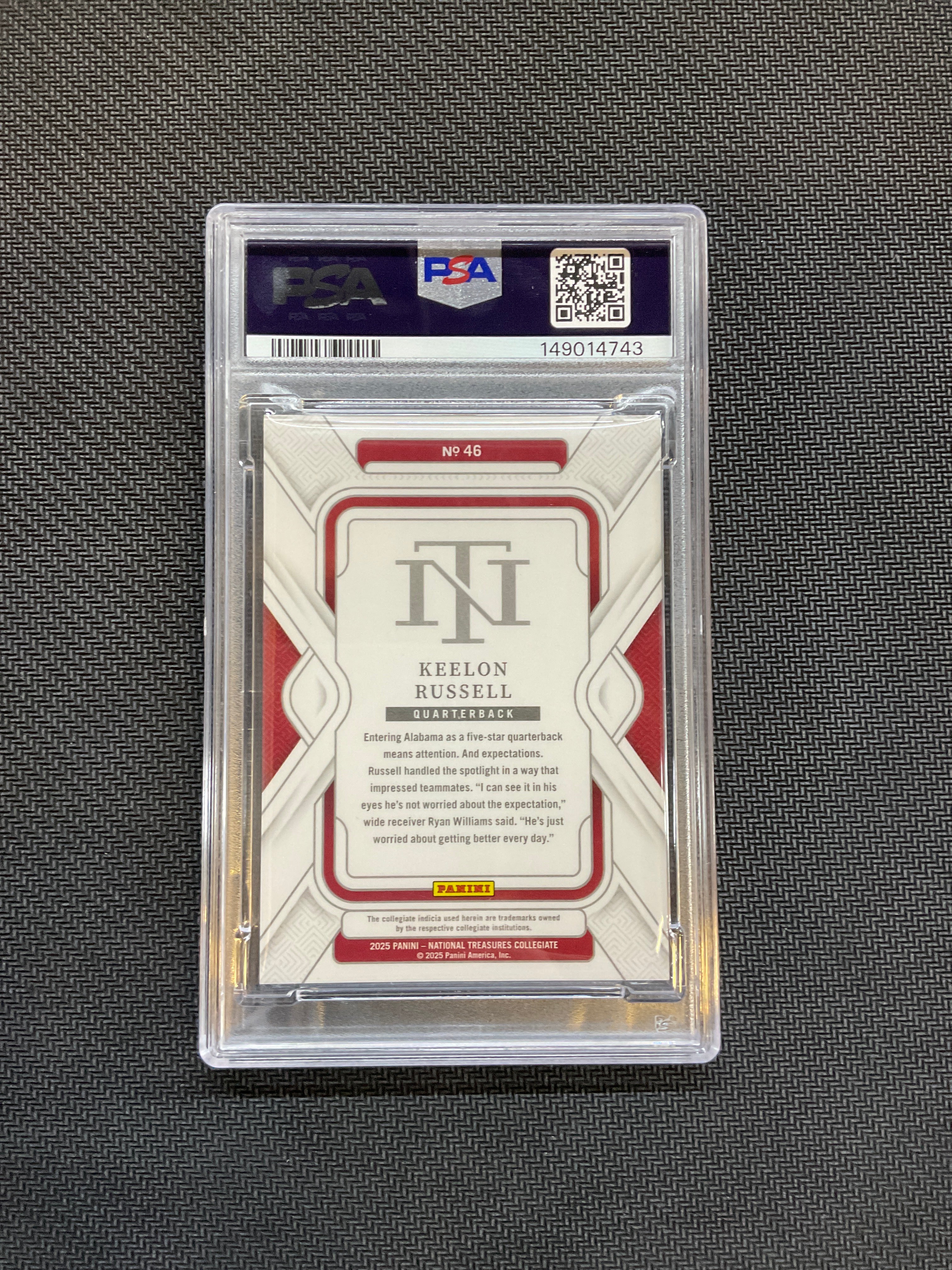 2025 National Treasures Collegiate /99 PSA 8 Alabama