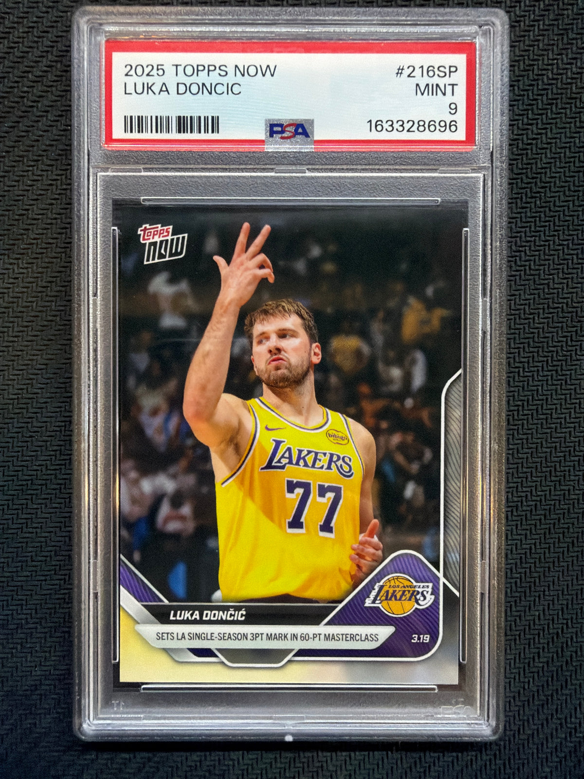 2025 Topps Now Luka Doncic #216SP PSA 9 Lakers