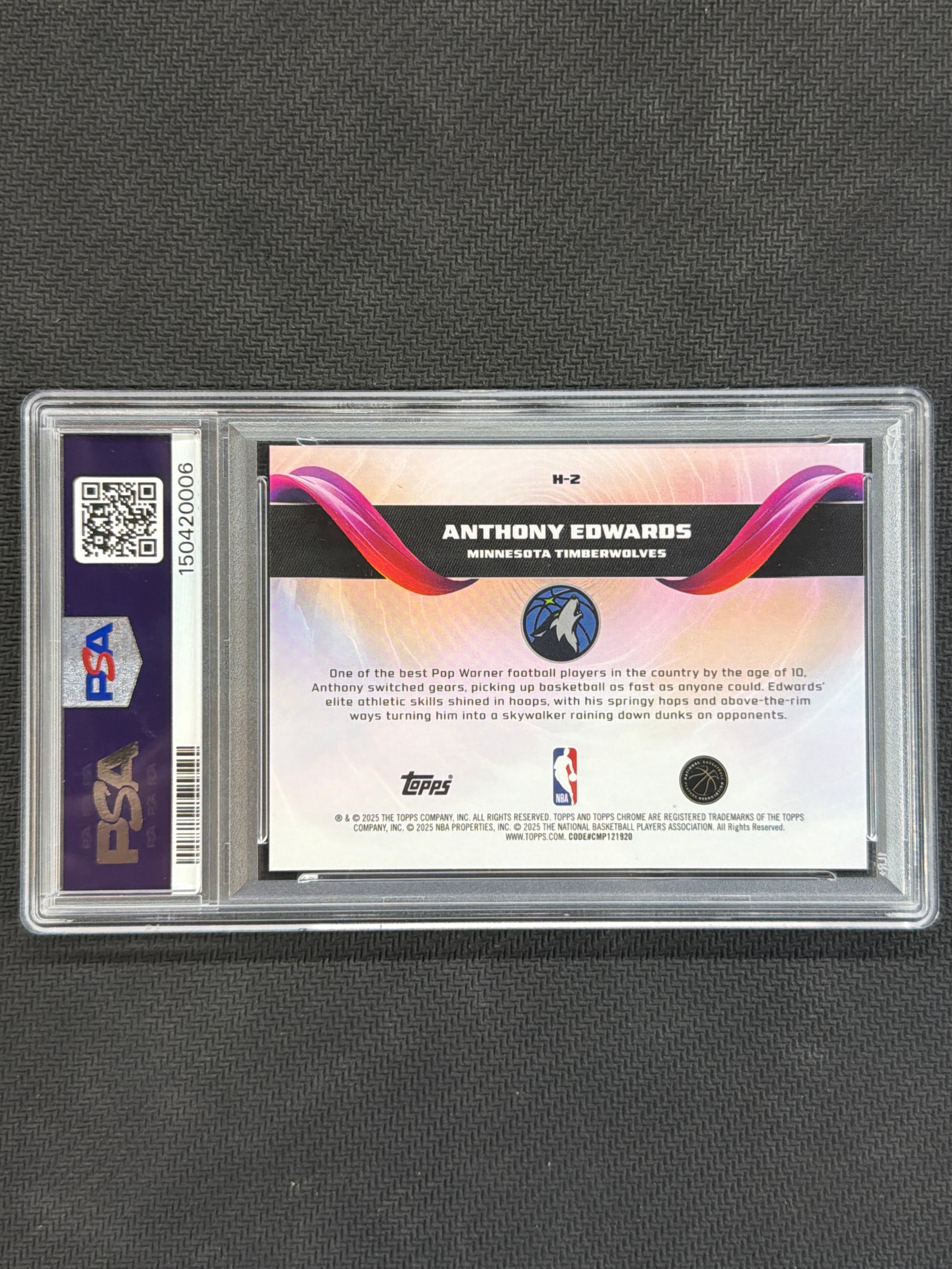 2025-26 Topps Chrome Anthony Edwards Helix PSA 10 006
