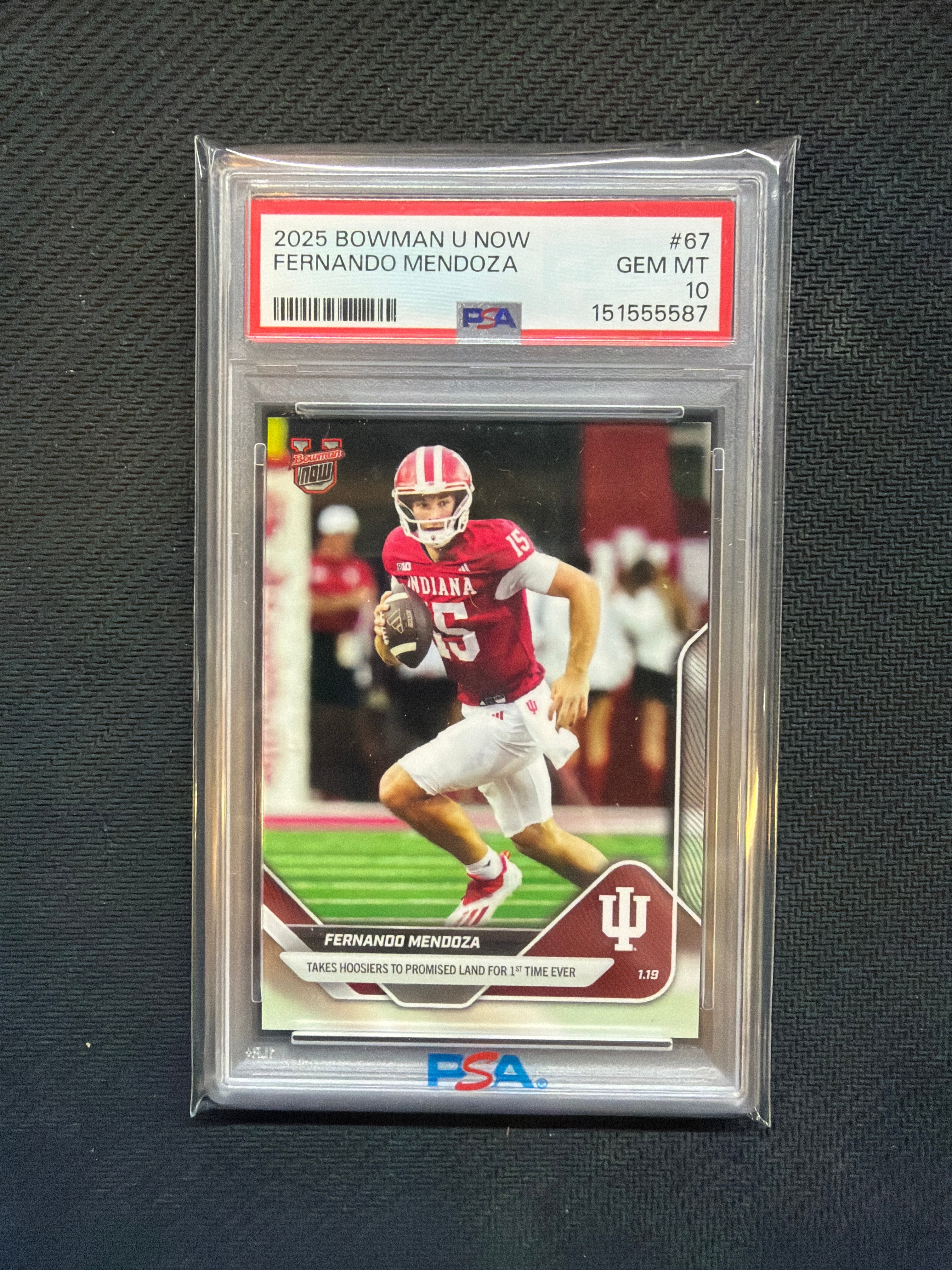 2025 Bowman U Now Fernando Mendoza PSA 10 587