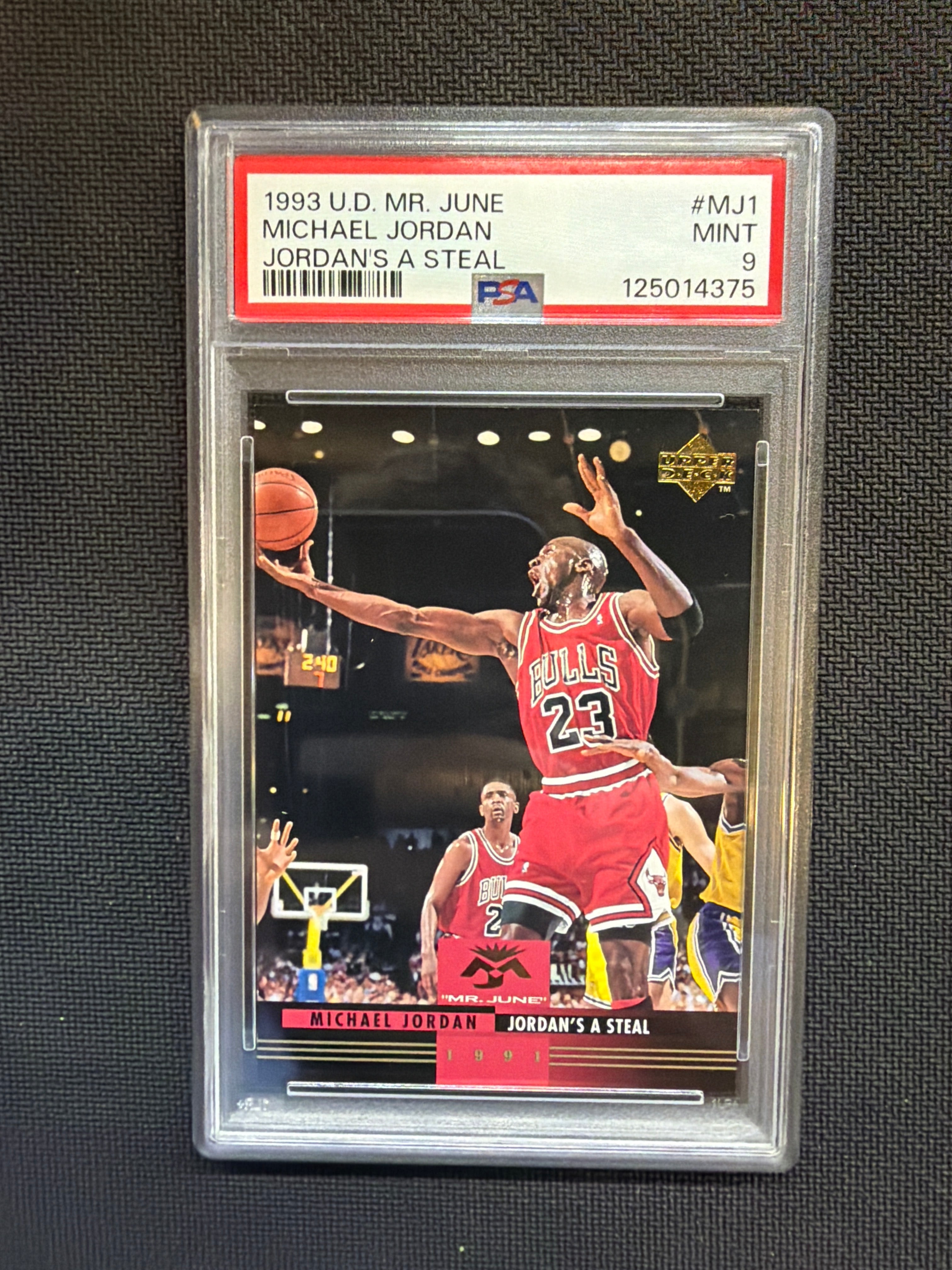 1993 Upper Deck Mr. June Michael Jordan PSA 9 Steal Bulls