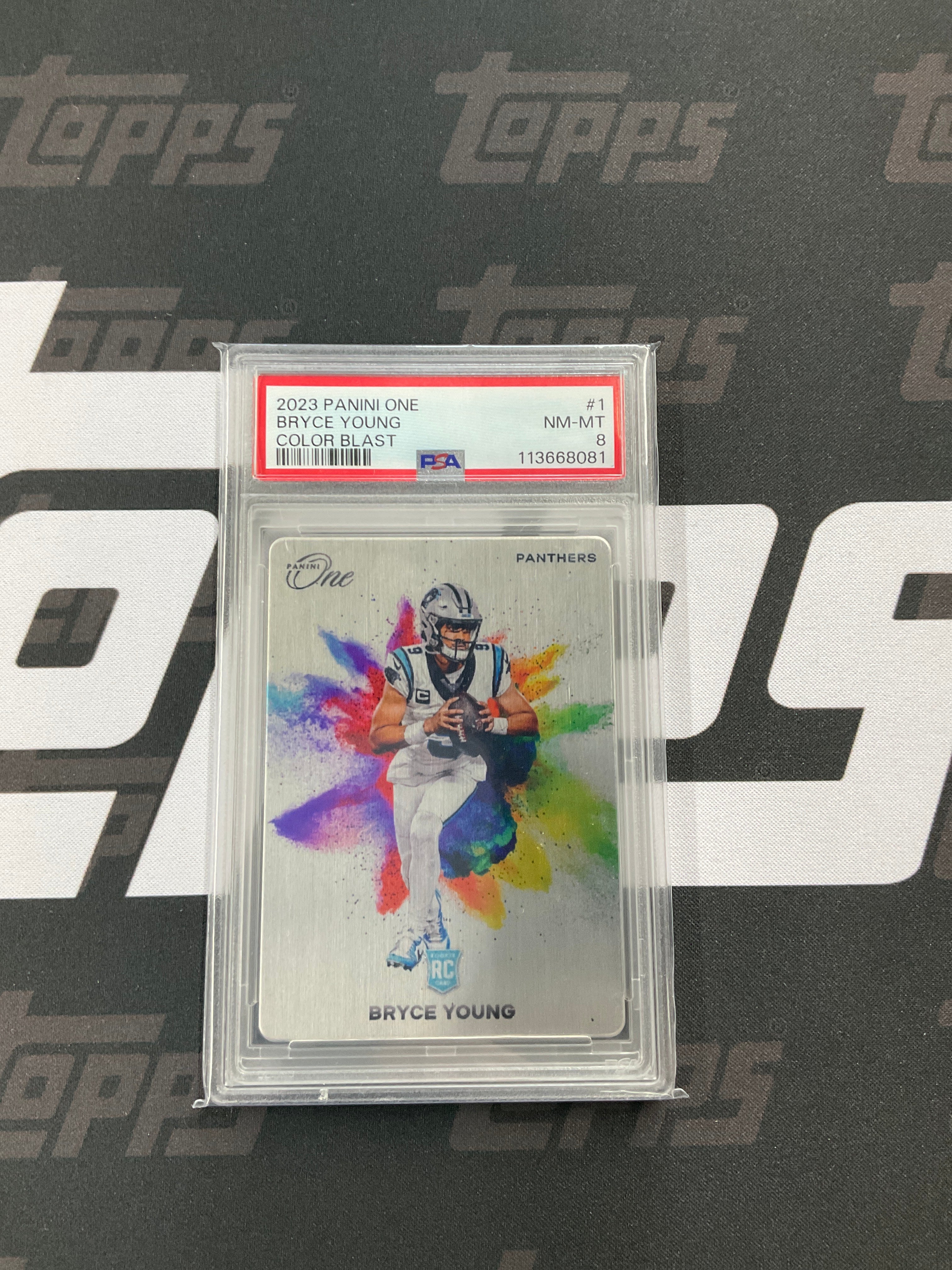 2023 Panini One Bryce Young Color Blast PSA 8