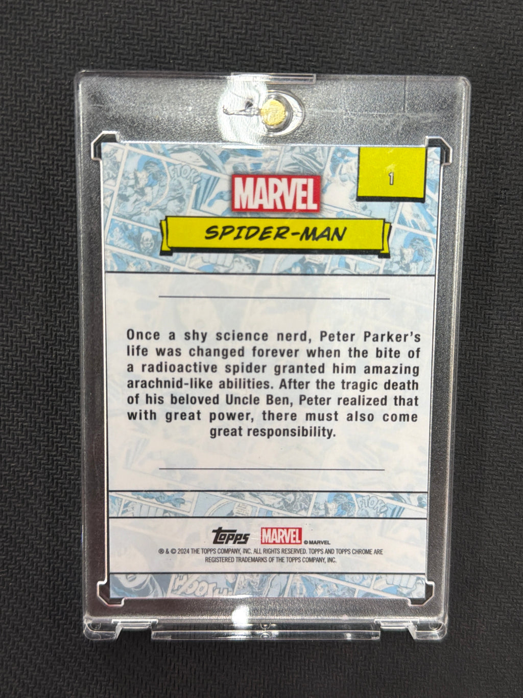 2024 Topps Chrome Marvel Sapphire Spider-Man #1