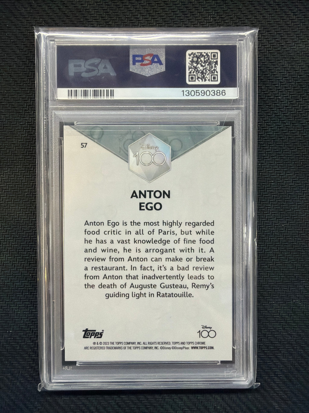 2023 Topps Chrome Disney 100 Anton Ego #57 PSA 10 386