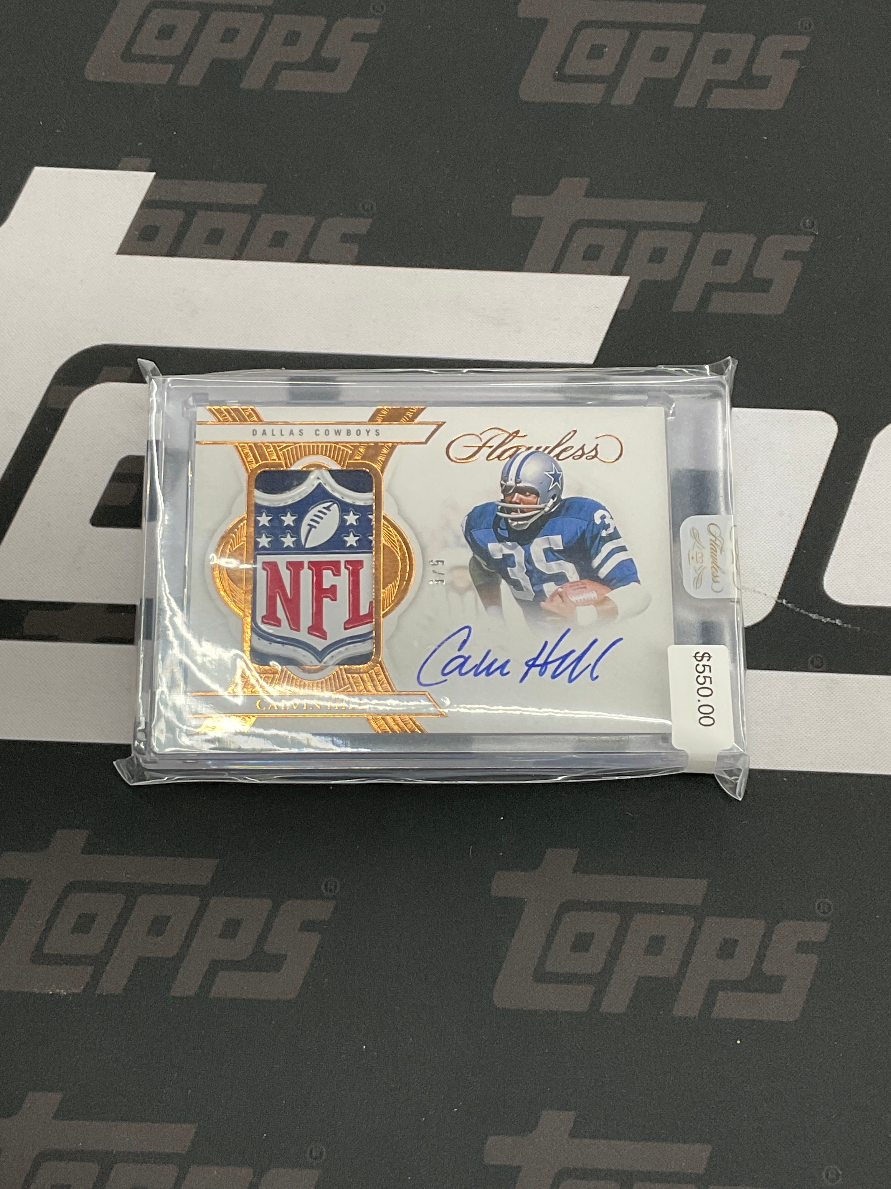 2025 Panini Flawless Calvon Hill NFL Shield Patch Auto /5